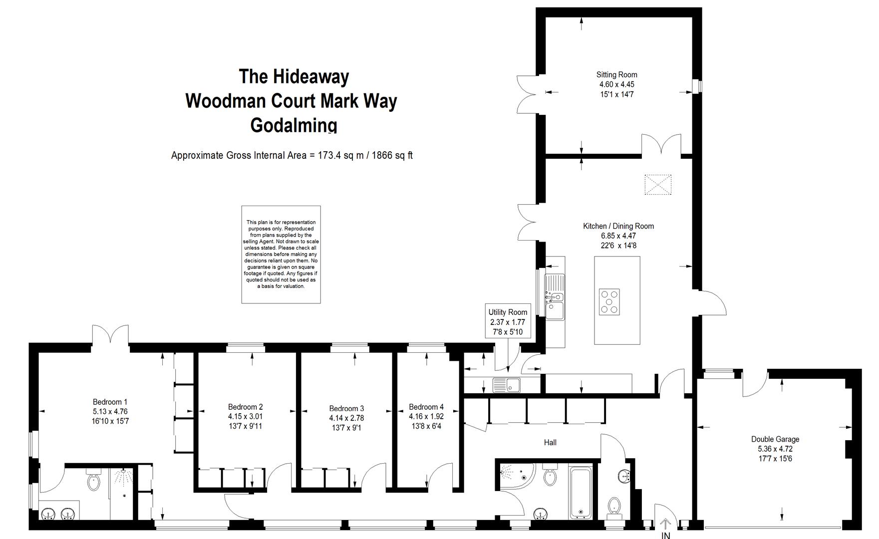 The Hideaway, 6, Woodmancourt, Godalming floorplan