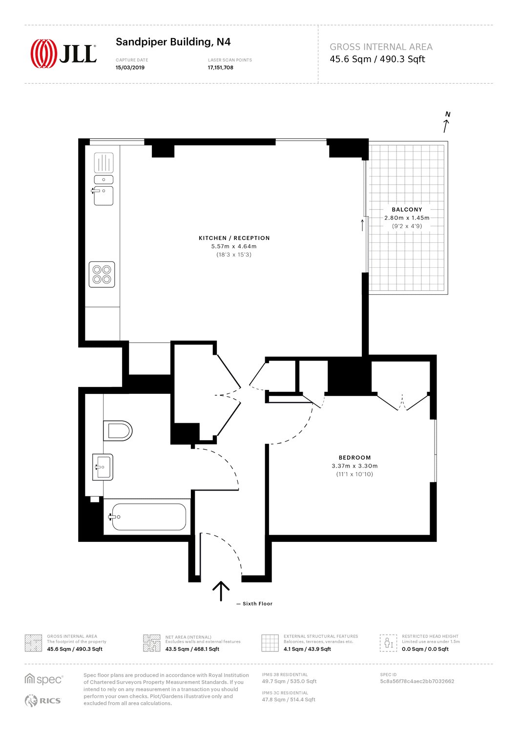 1 Bedrooms Flat to rent in Sandpiper Building, 44 Newnton Close, London N4