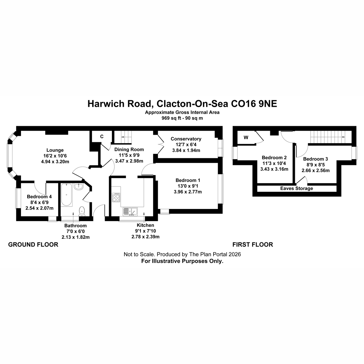 59, Harwich Road, Little Clacton floorplan
