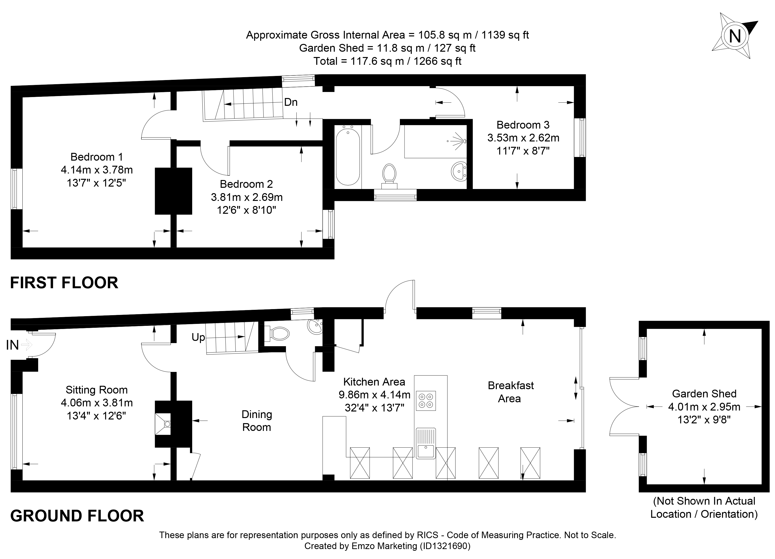 Zoopla, 1, Bridge Terrace, Shawford floorplan