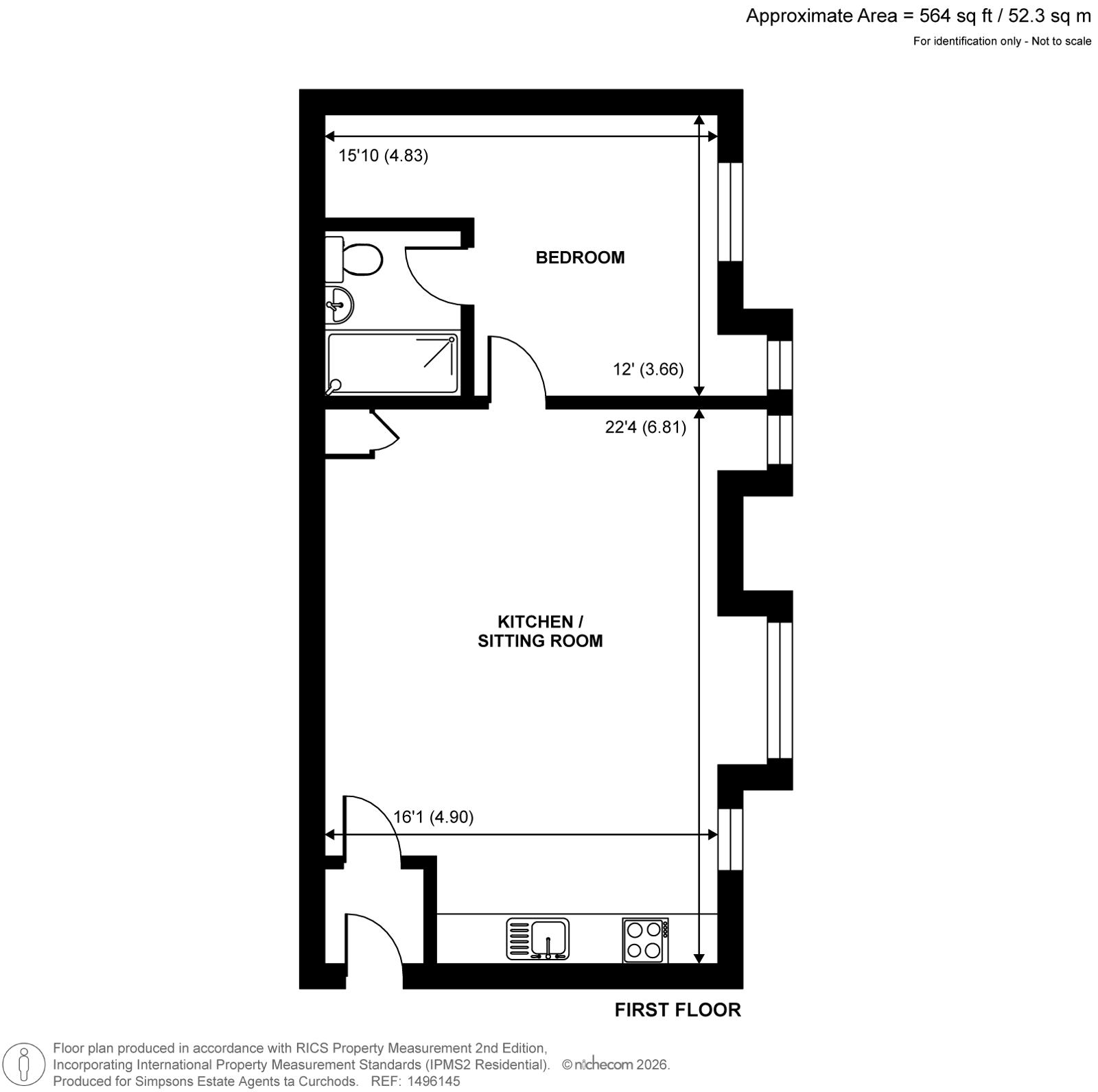 Flat 34, Nexus,, Gogmore Lane, Chertsey floorplan