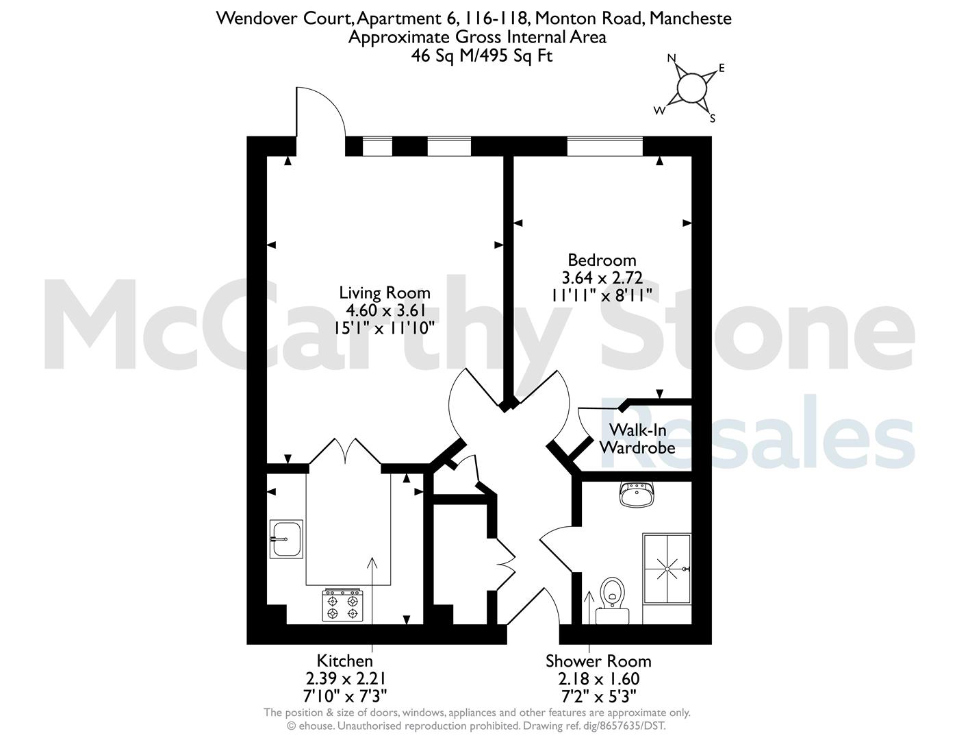 6 Wendover Court, 116-118 Monton Road, Manchester floorplan