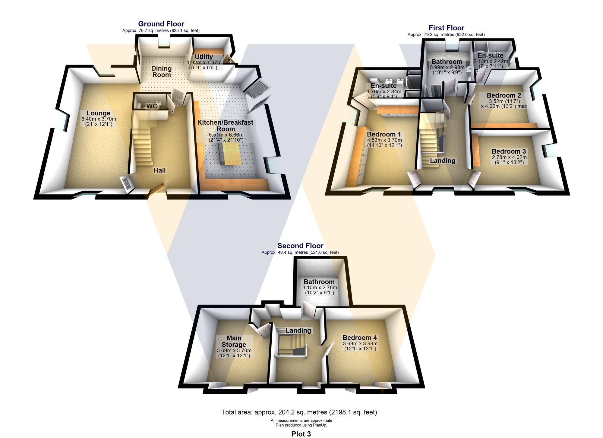 Plot 3 Oak View, Eckington floorplan