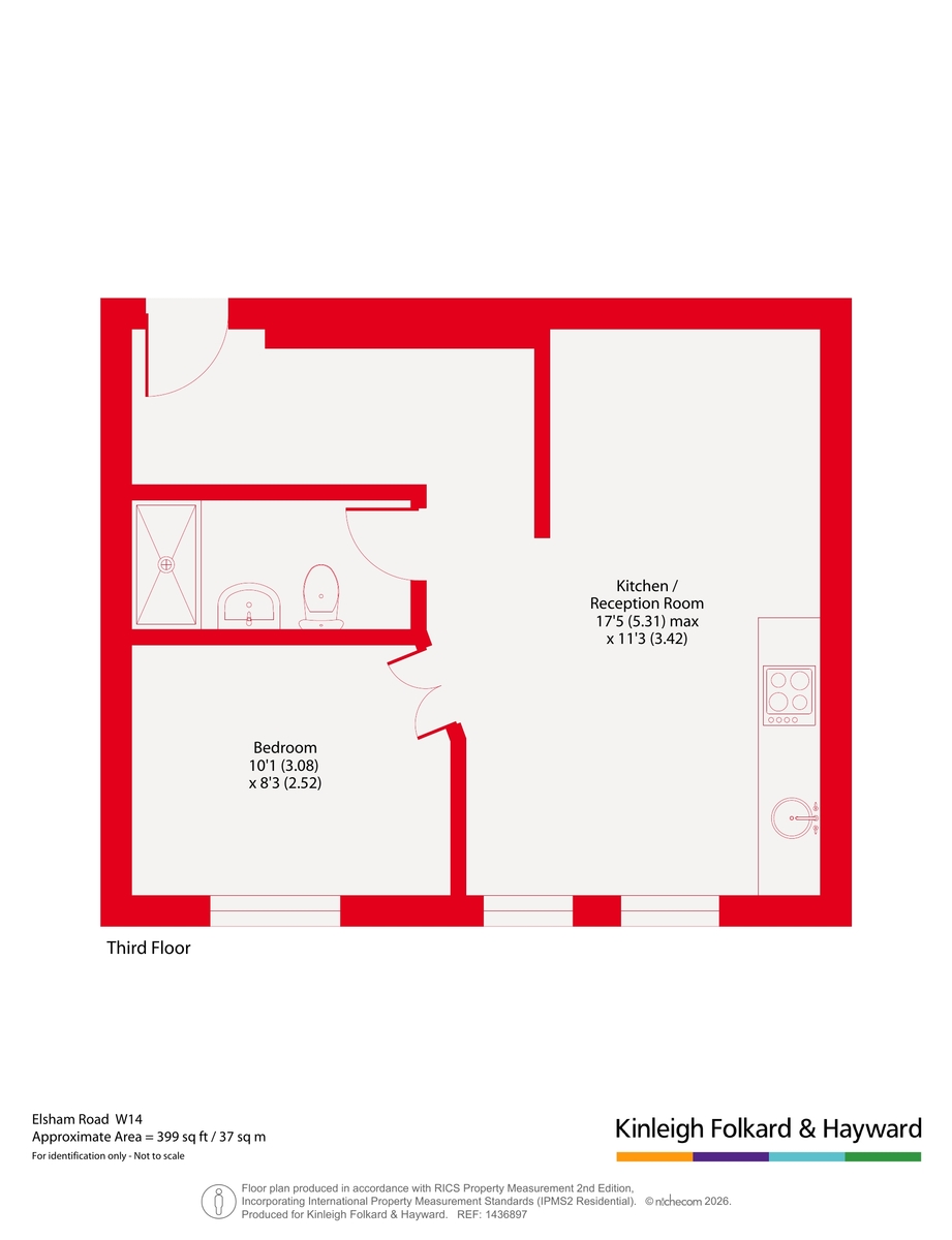 Flat 7, 52, Elsham Road, London floorplan