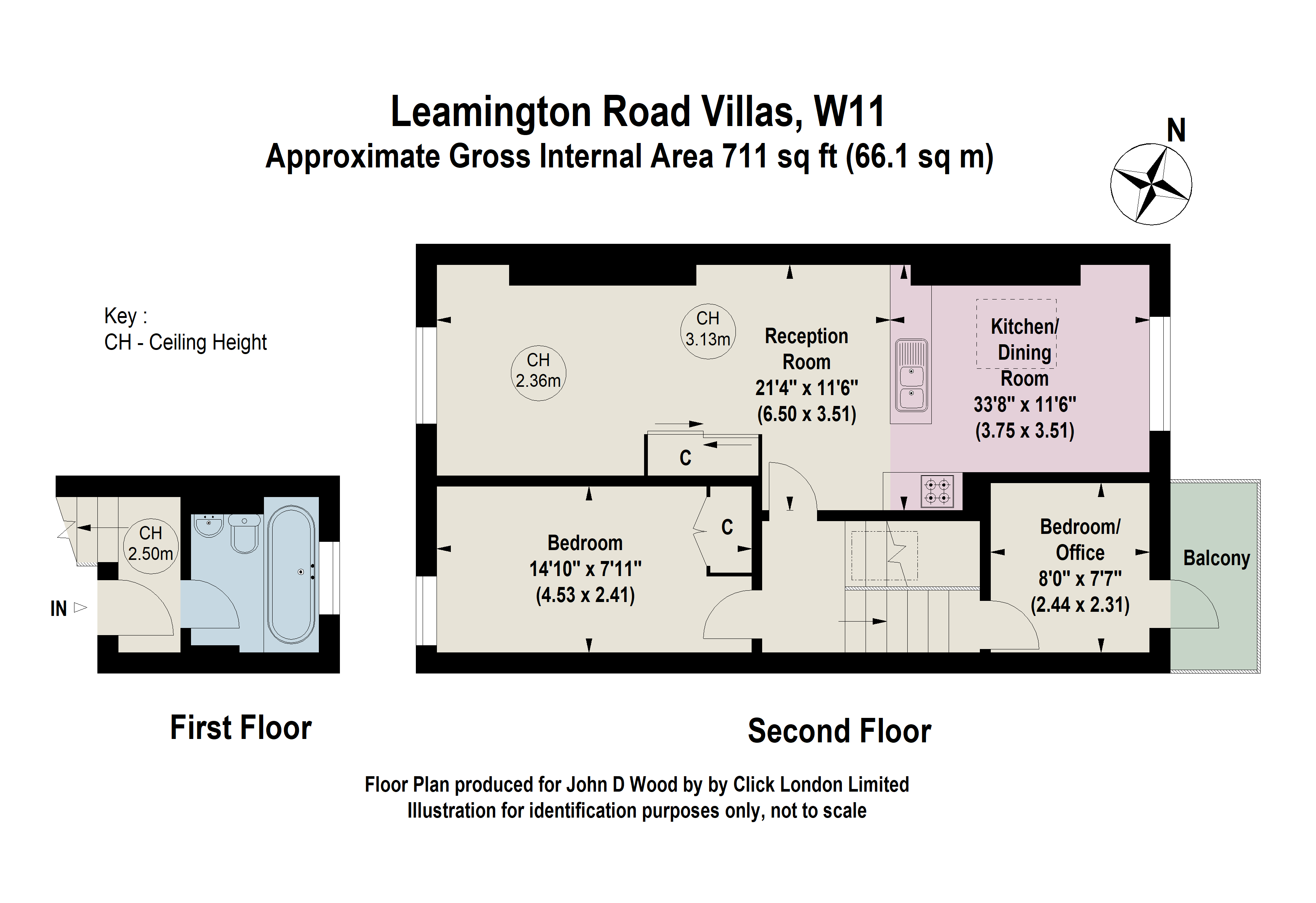 Second Floor Flat, 39, Leamington Road Villas, London floorplan