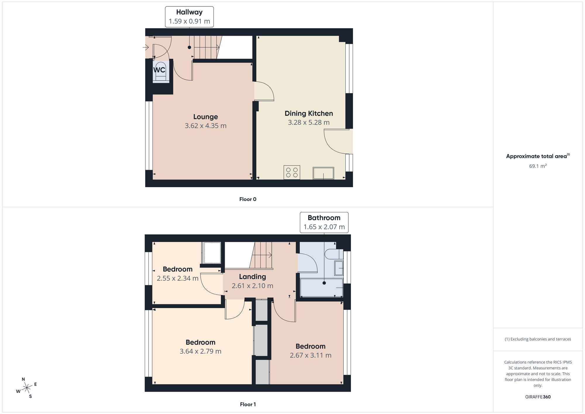 58 Leasyde Walk, Newcastle Upon Tyne floorplan