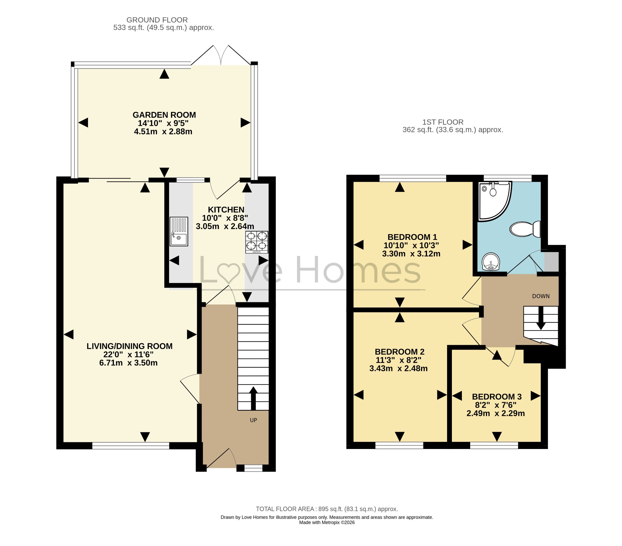 20 Clover Road, Flitwick, Bedfordshire floorplan