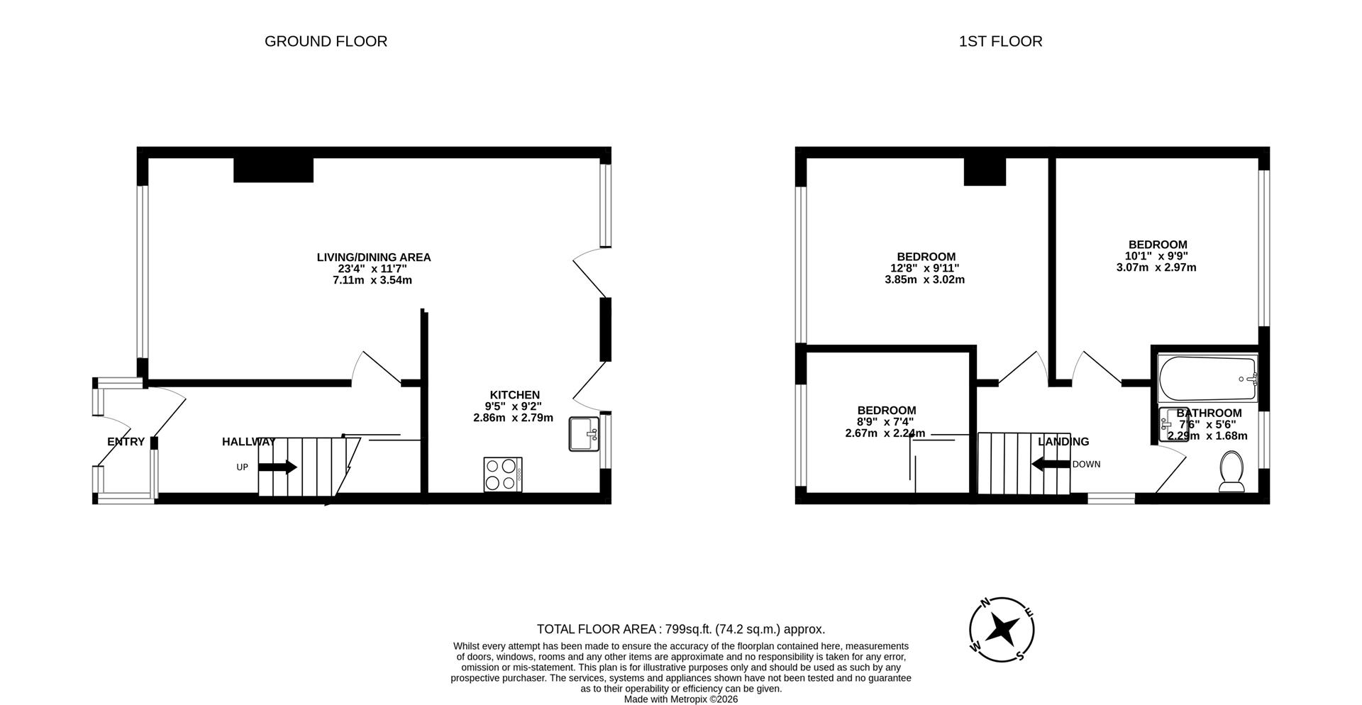46, Langdale Crescent, Cottingham floorplan