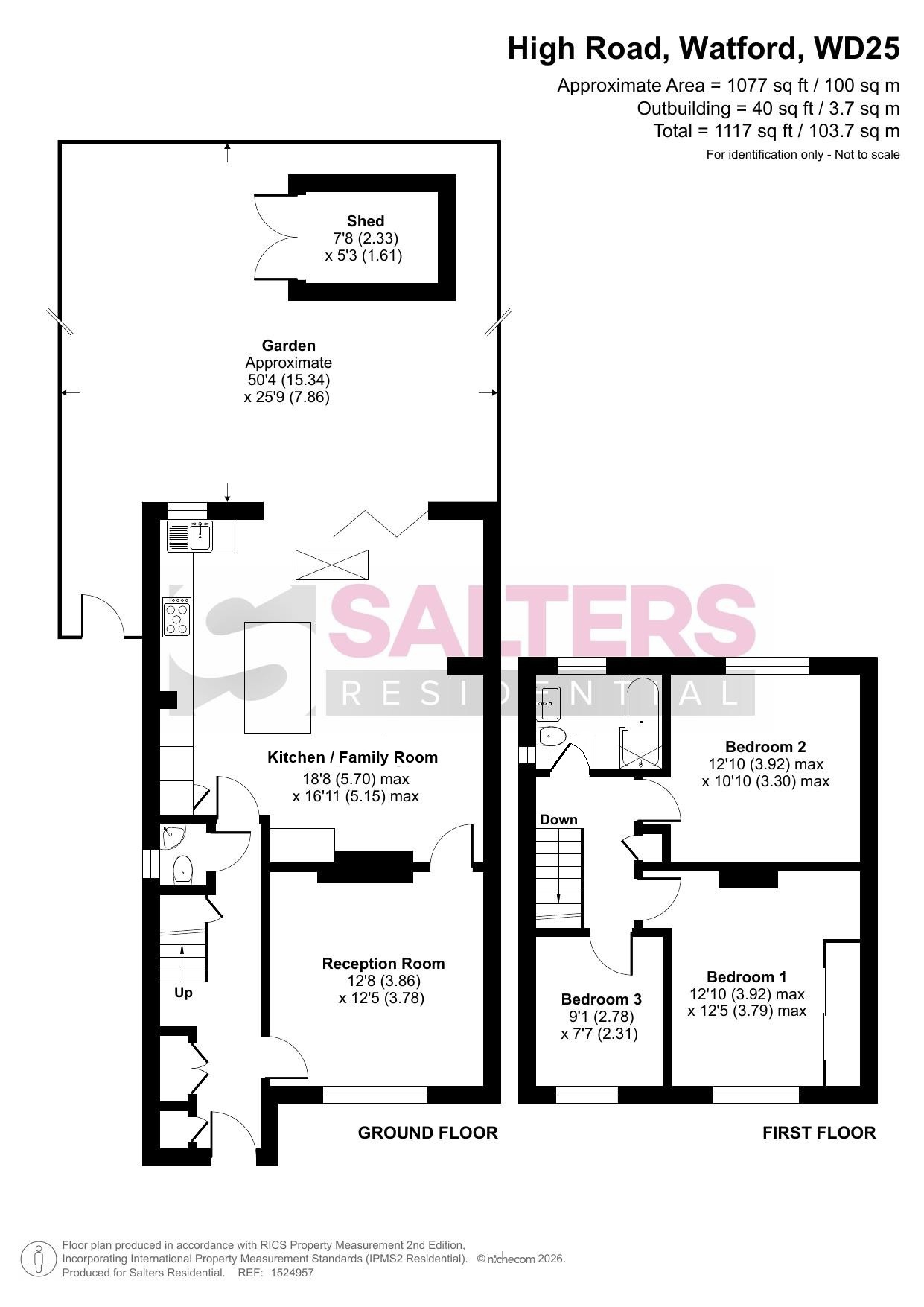 167 High Road, Watford floorplan