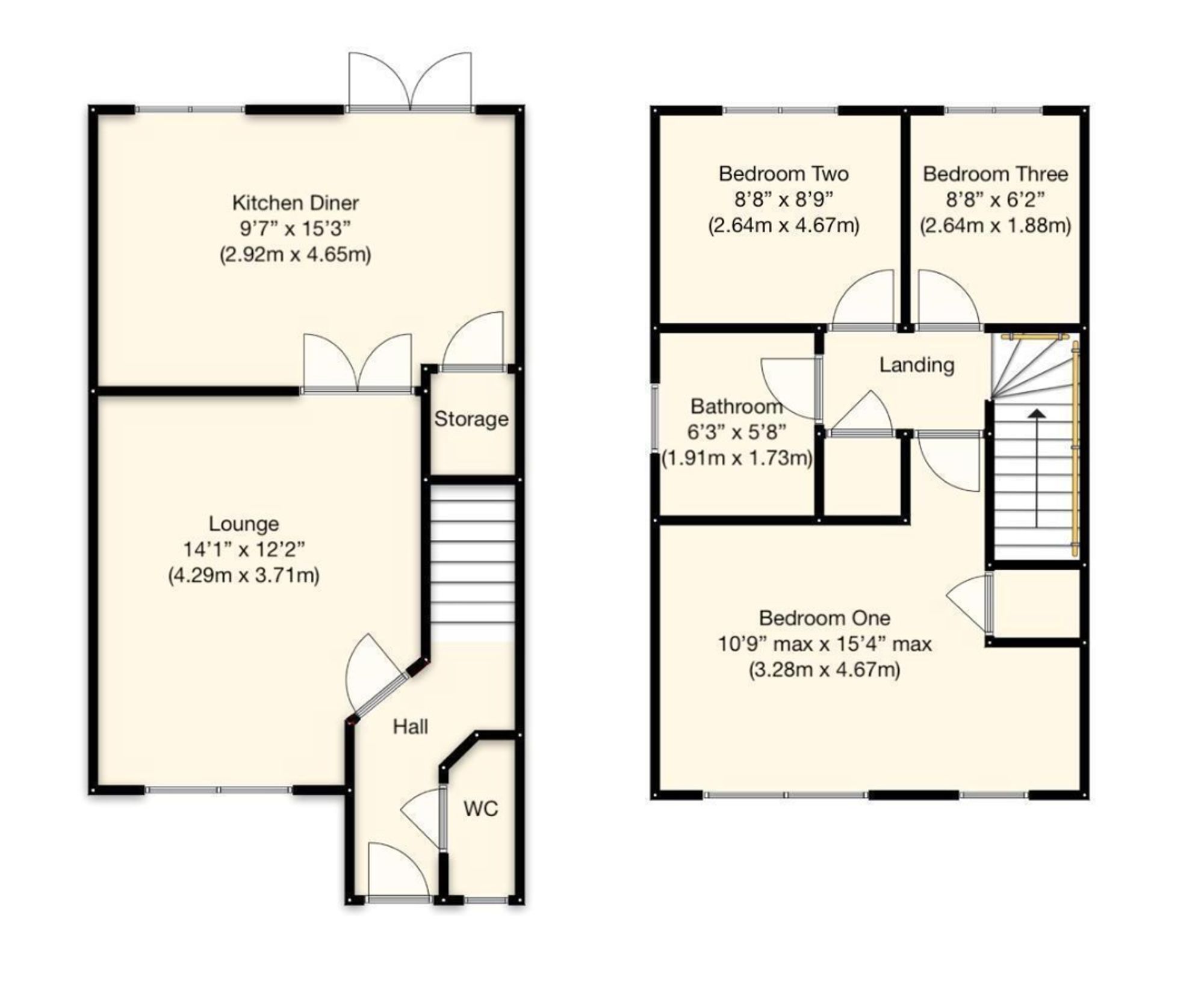 3 Wye Close, Leicester floorplan
