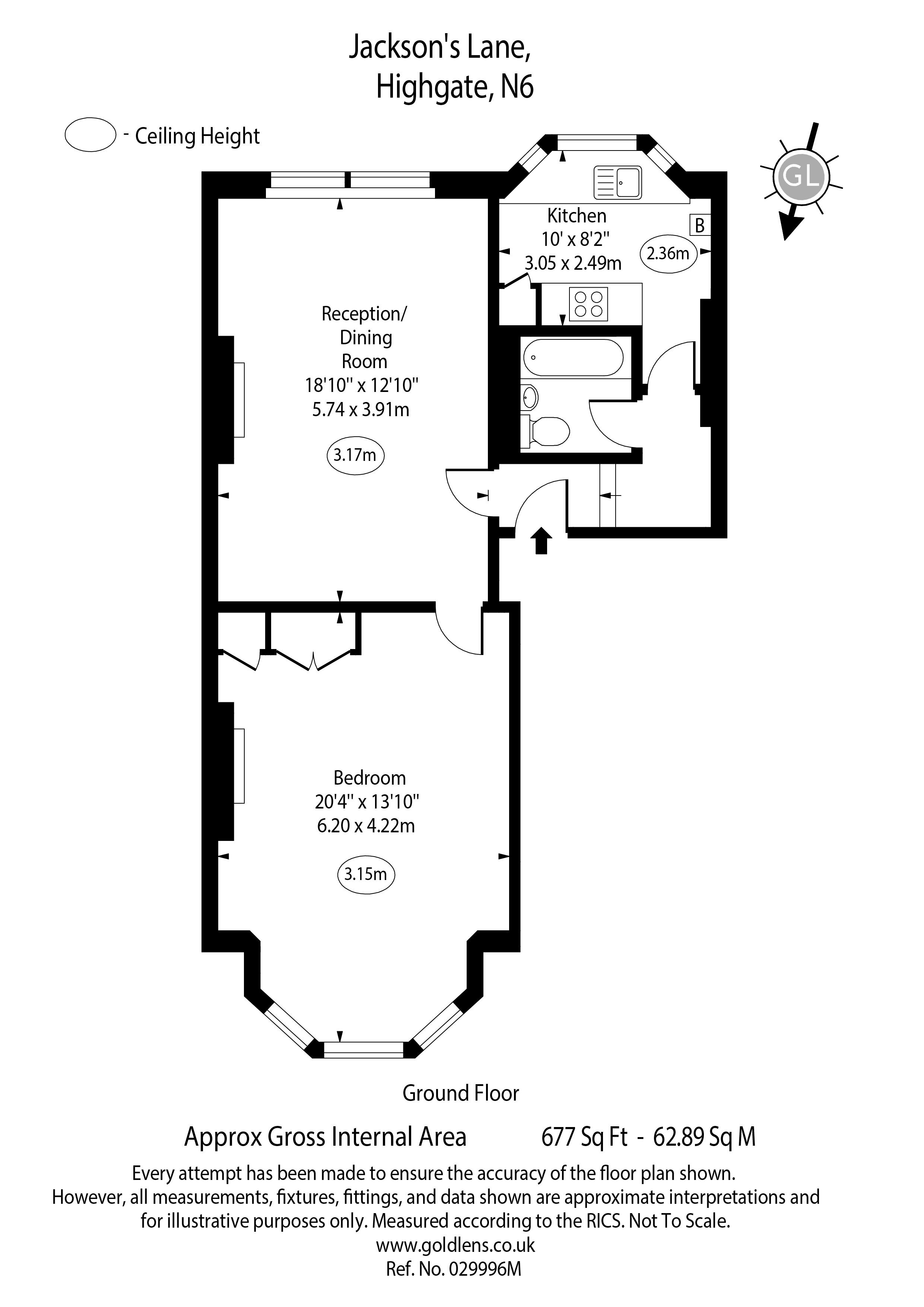 Flat 2, 29, Jacksons Lane, London floorplan