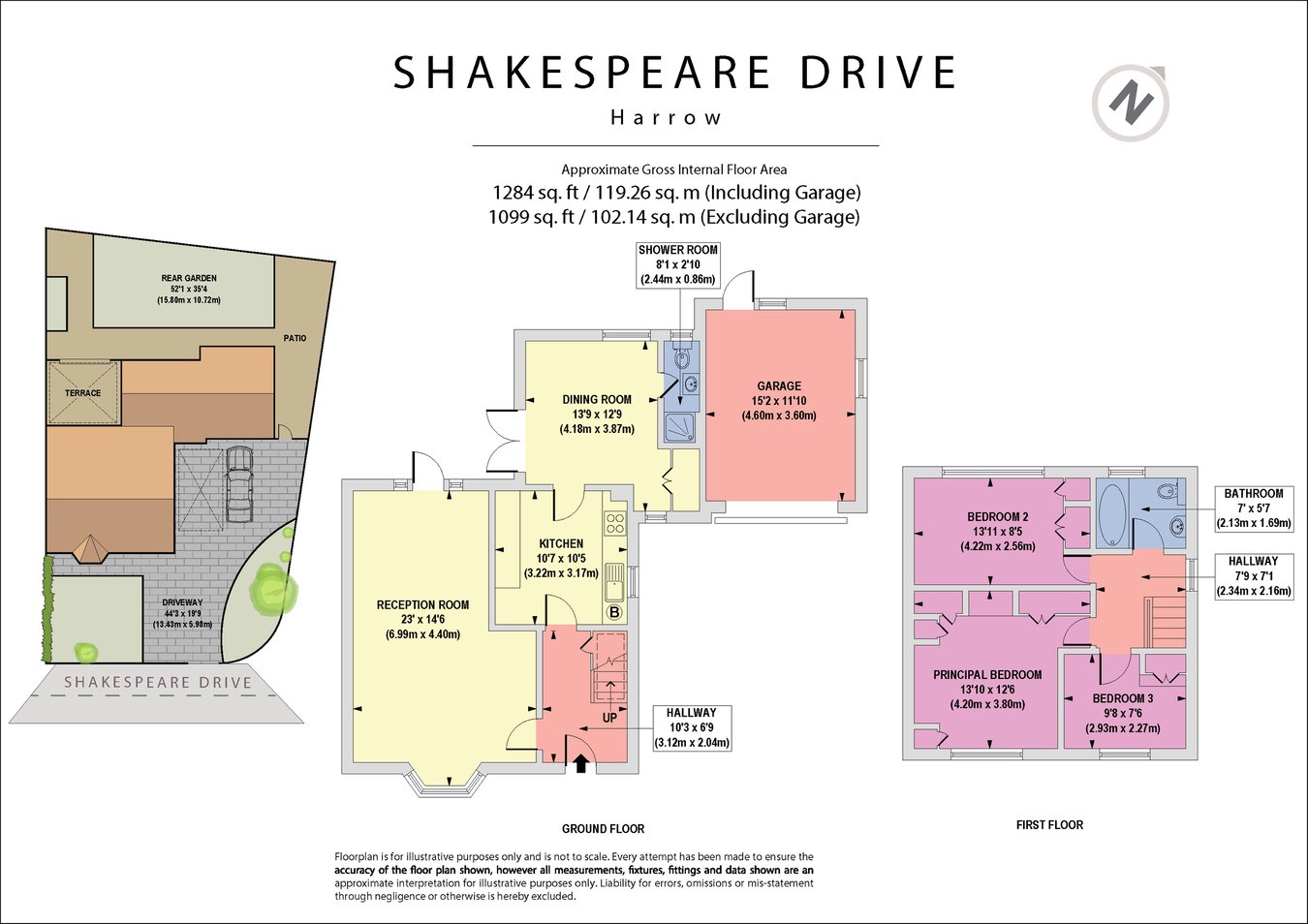 61, Shakespeare Drive, HARROW floorplan
