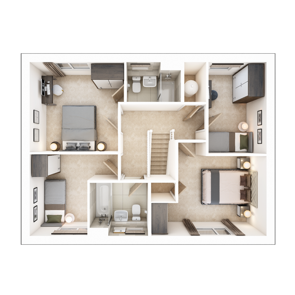 The Tewksdale - Plot 333, Valiant Fields, Banbury Road, Upper Lighthorne floorplan
