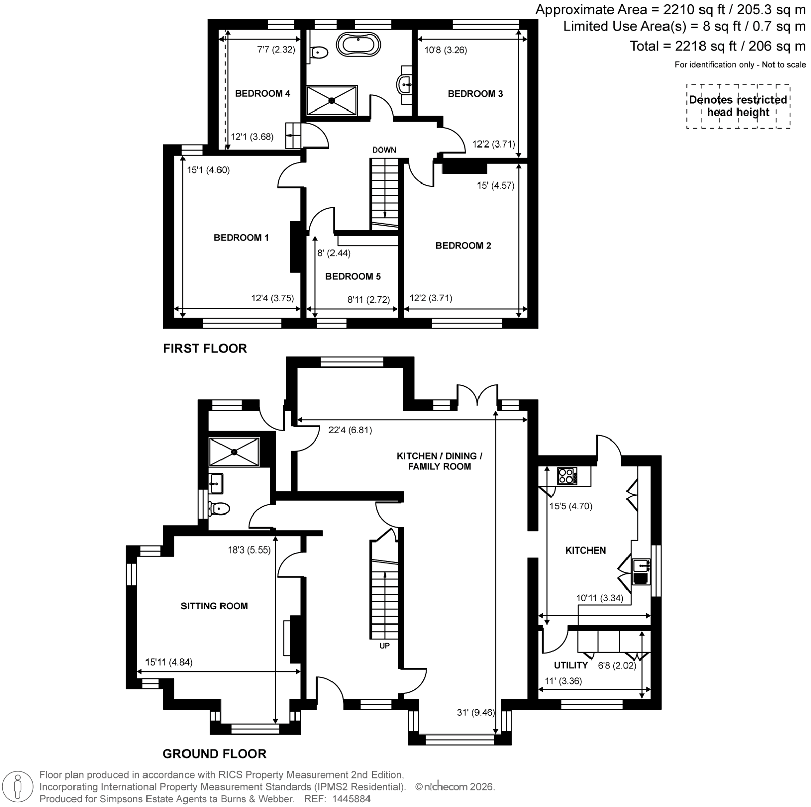 46, Shortheath Road, Surrey floorplan