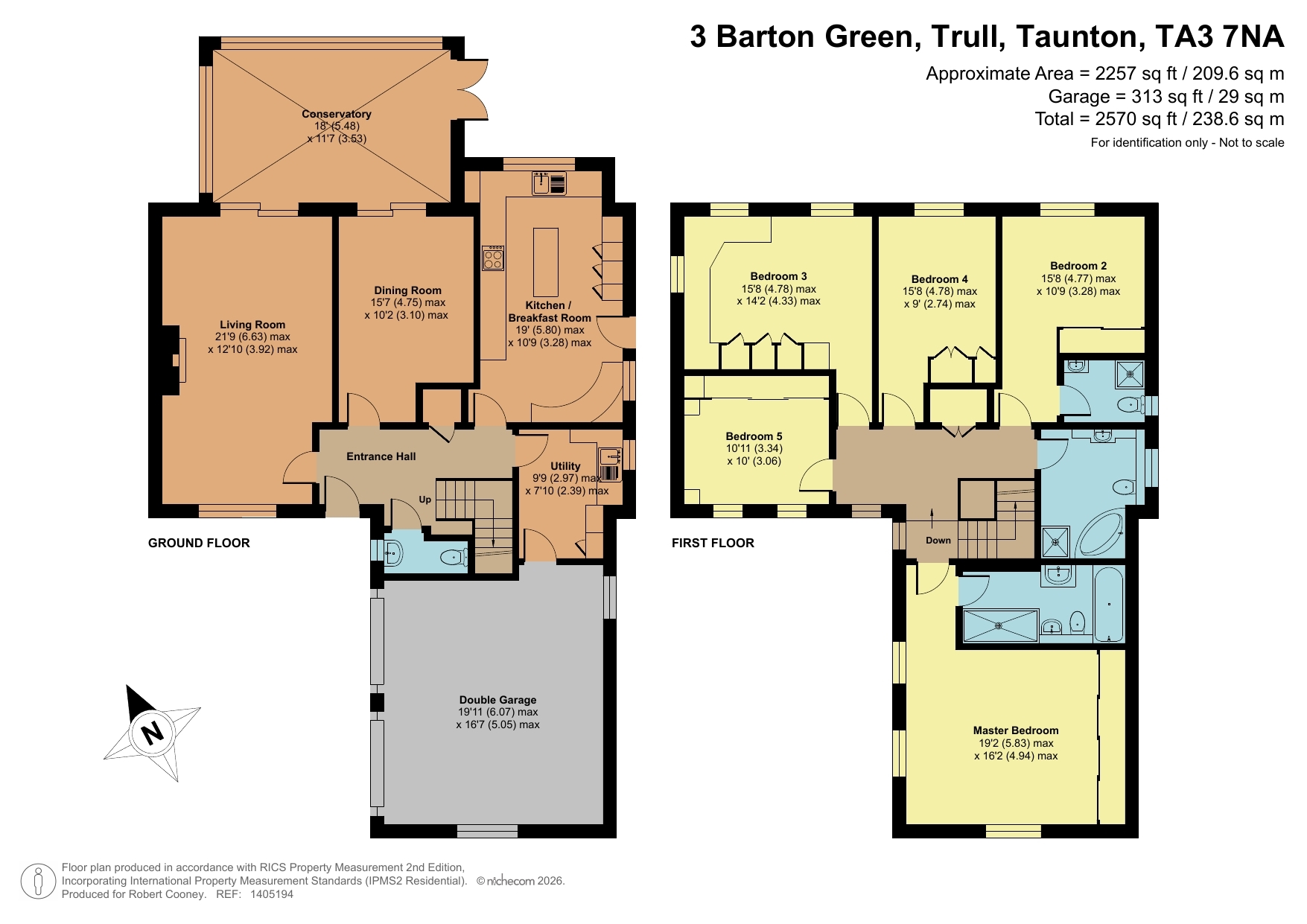 3 Barton Green, Taunton floorplan