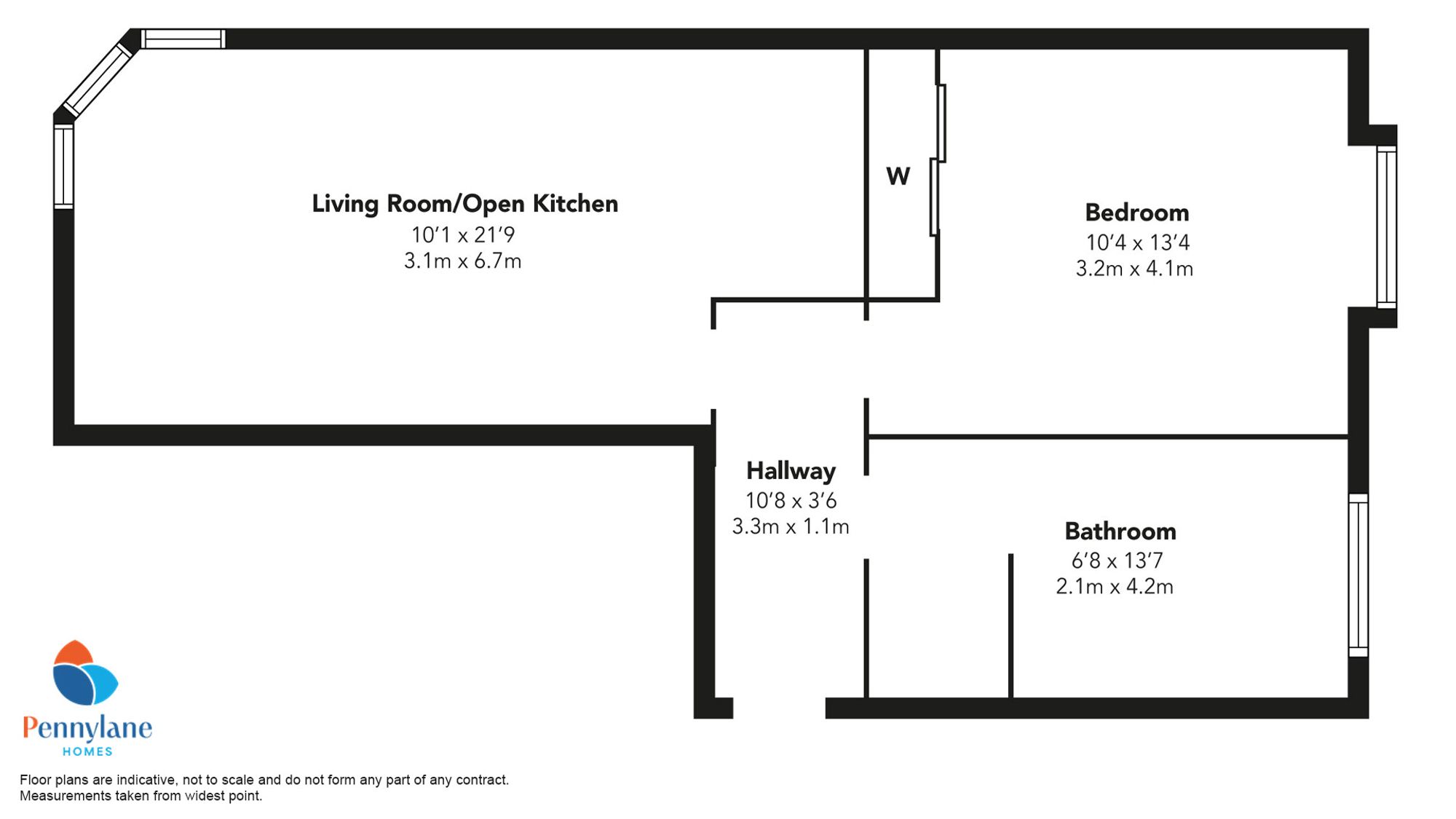 99E High Street, Renfrew floorplan