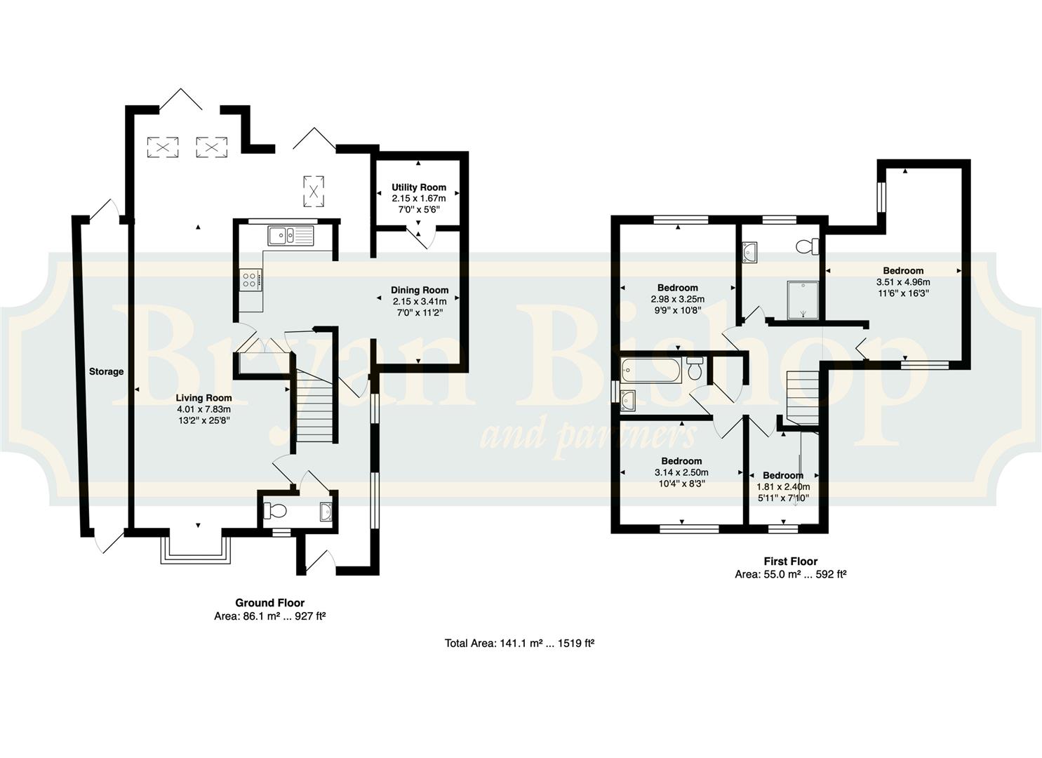 1, Edmonds Drive, Stevenage floorplan