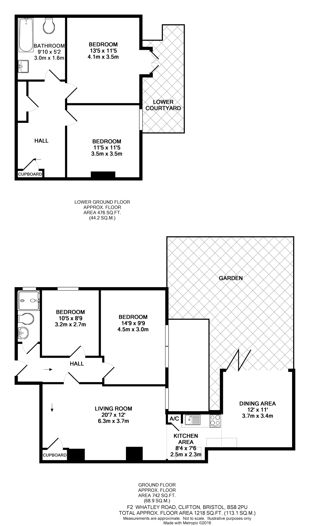 F2 GM, 10, Whatley Road, Bristol floorplan