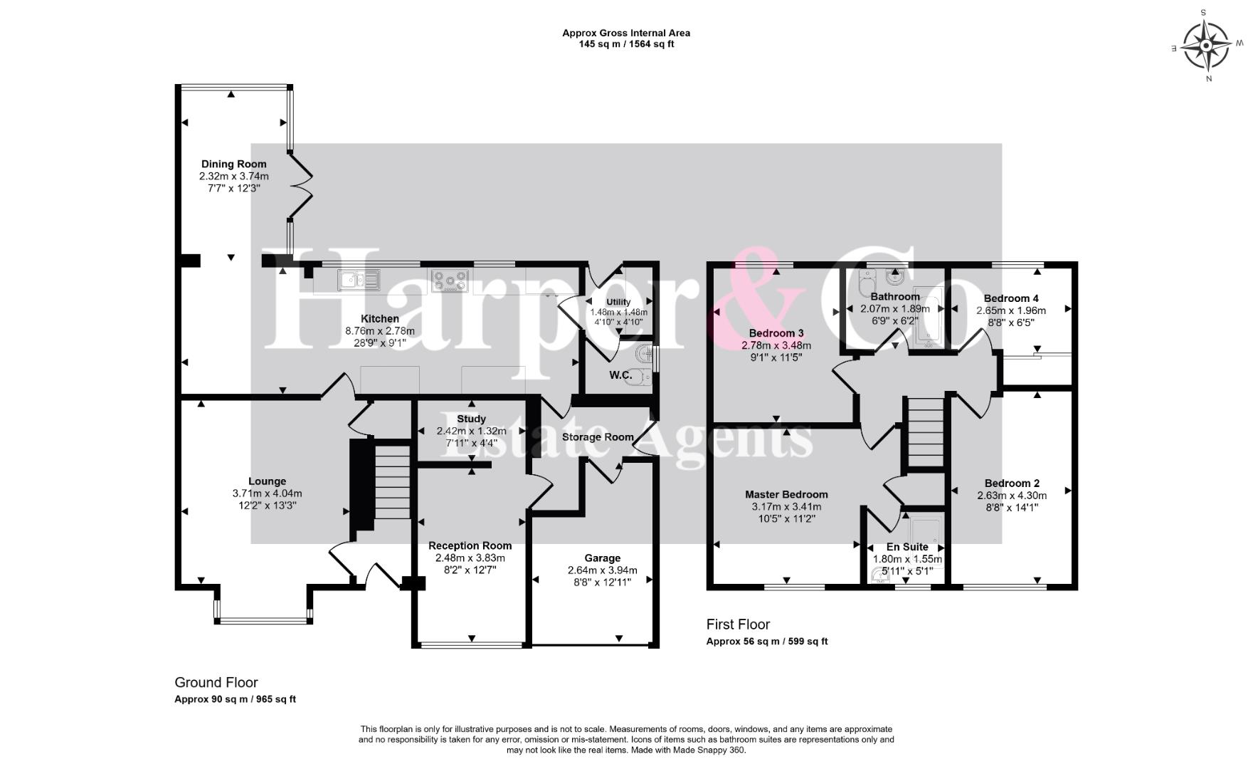 64, Bonington Crescent, Billingham floorplan