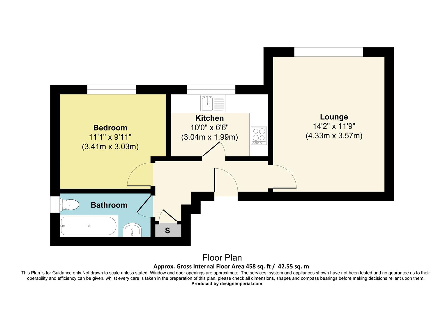 Flat 1 Foundry Court, 67 William Street, Carshalton floorplan