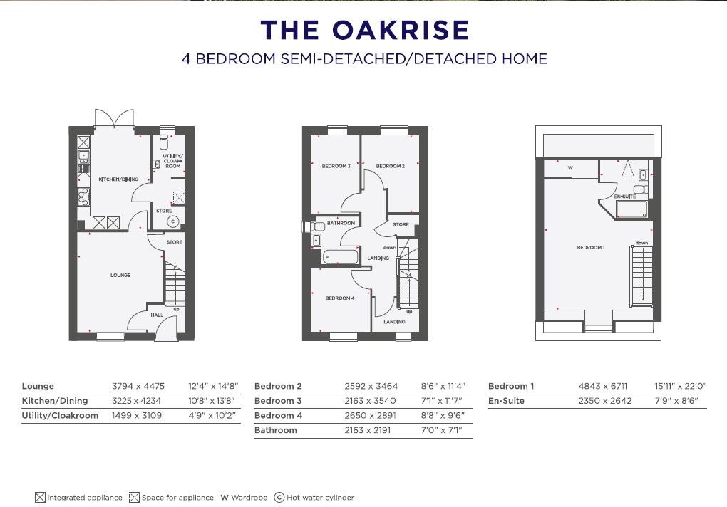 Plot 71 The Oakrise,, Plot 71 - The Oakrise, Mulgrove Farm Village 2, Stoke Gifford floorplan