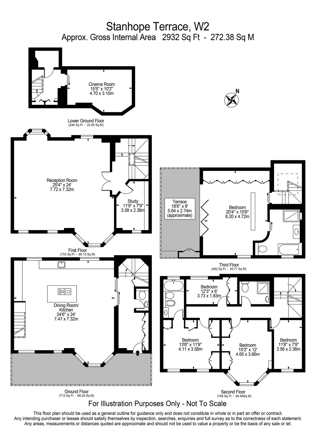 5 Bedrooms End terrace house for sale in Stanhope Terrace, Hyde Park, London W2