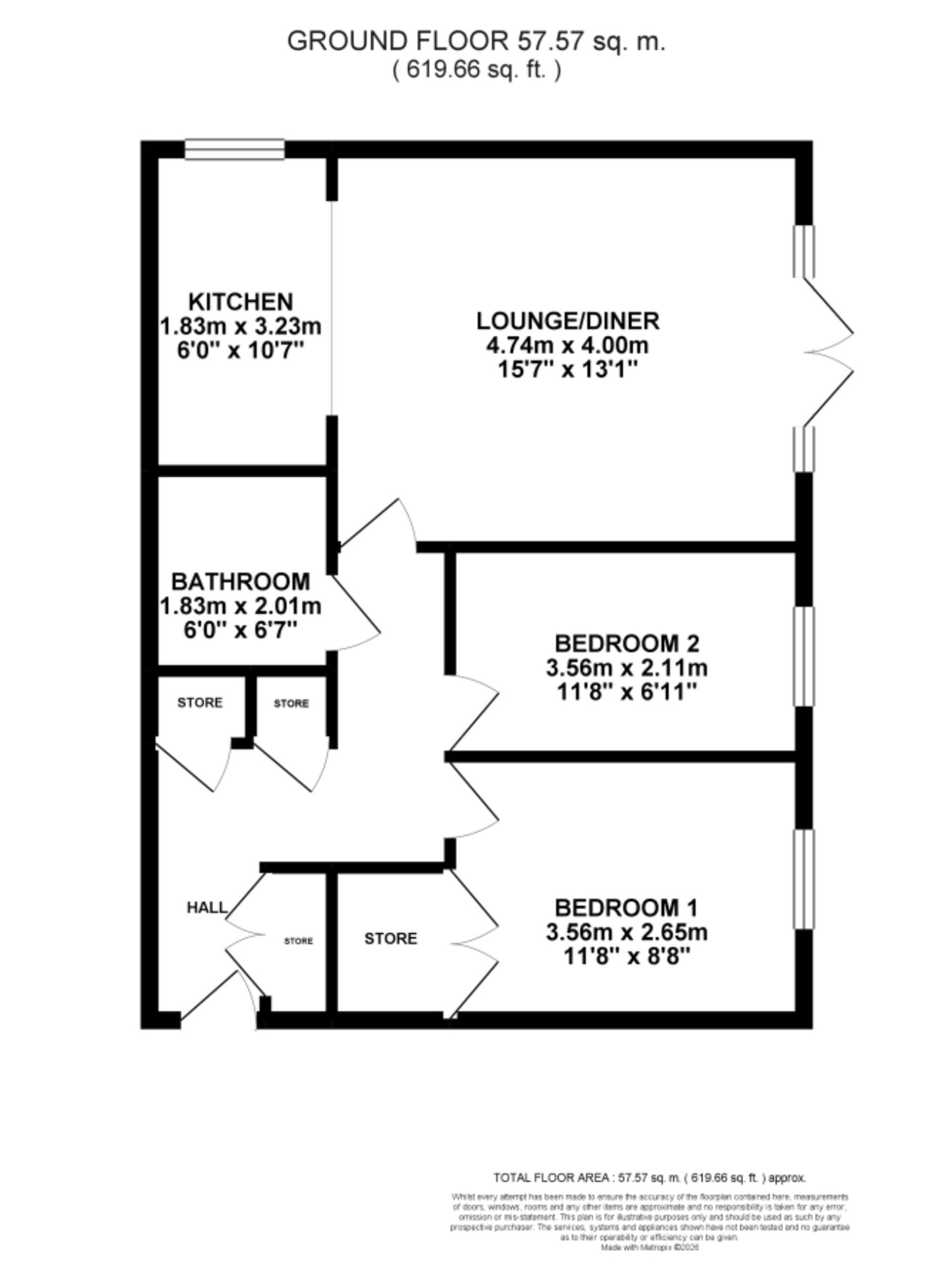 43 Trent Bridge Close, Stoke-On-Trent floorplan