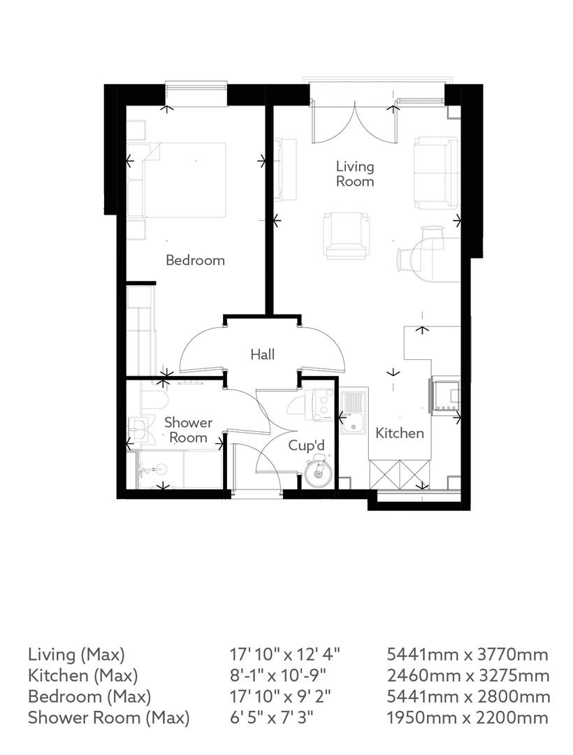 Apartment 45, Pearson House, Trotwood Close, Broadstairs floorplan