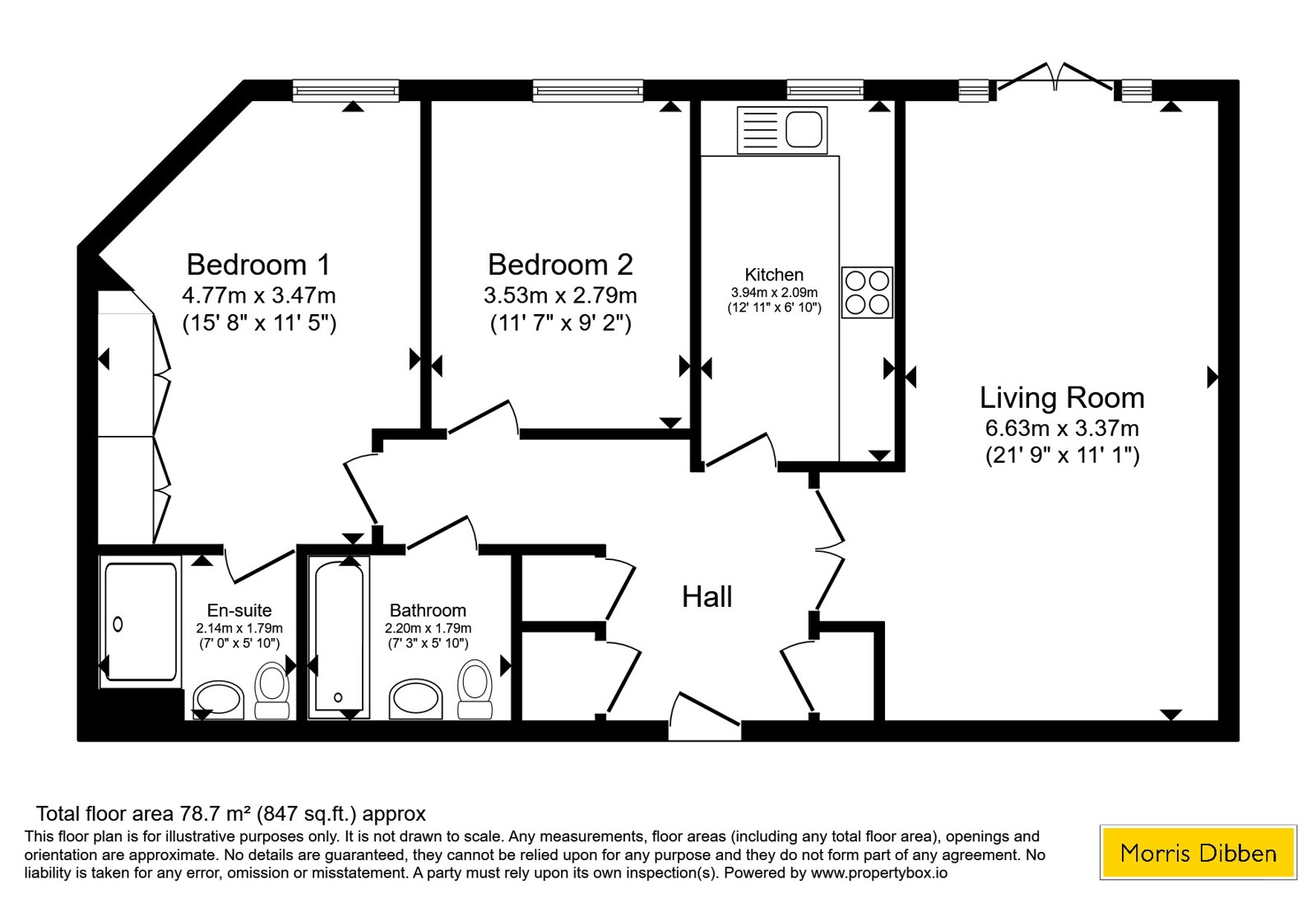 Flat 14, 23, Hulse Road, Hampshire floorplan