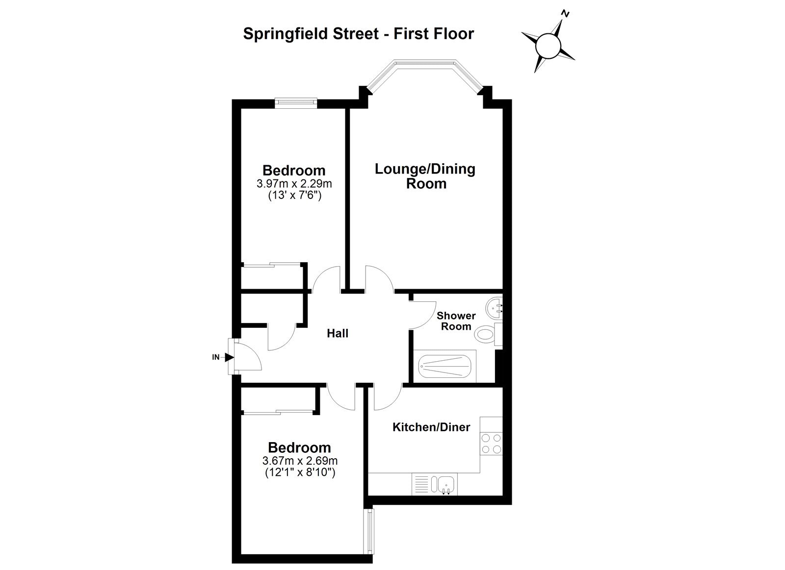 9/4 Springfield Street, Edinburgh floorplan