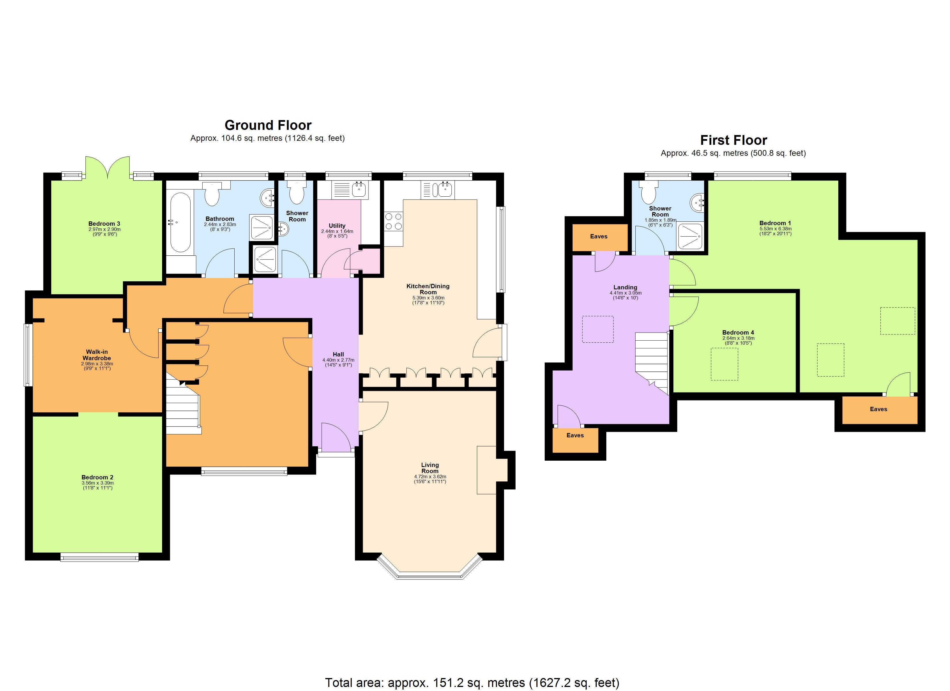 22, Orchard Way, Stanbridge floorplan