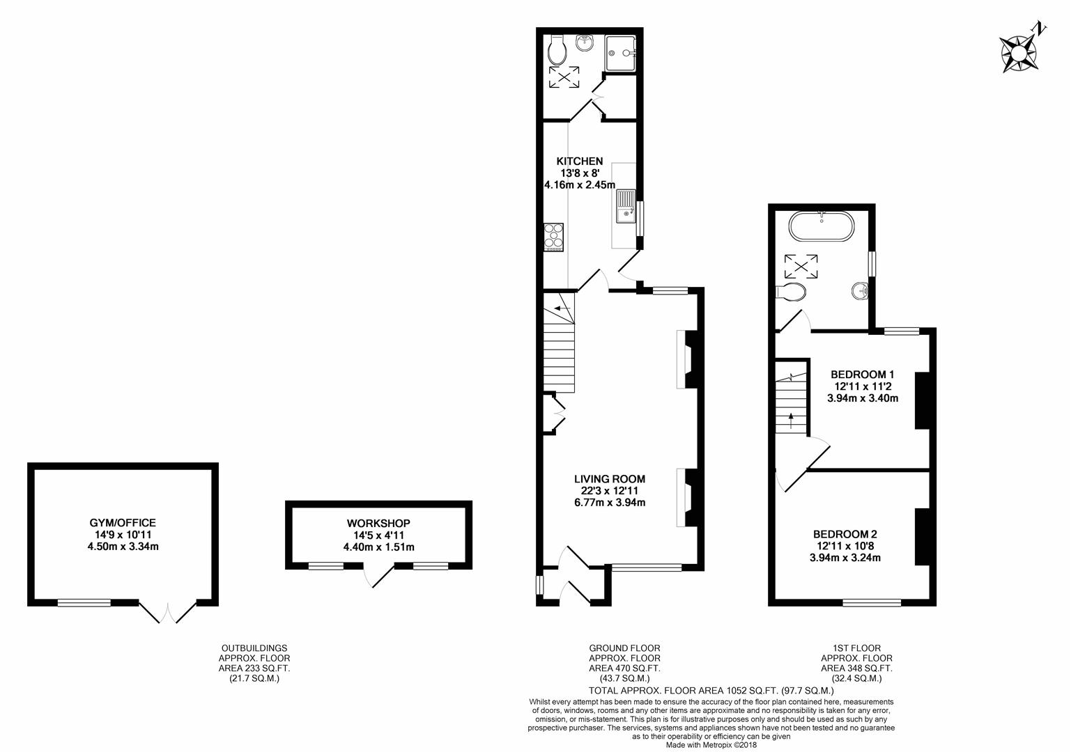 45, Heath Road, Hillingdon floorplan