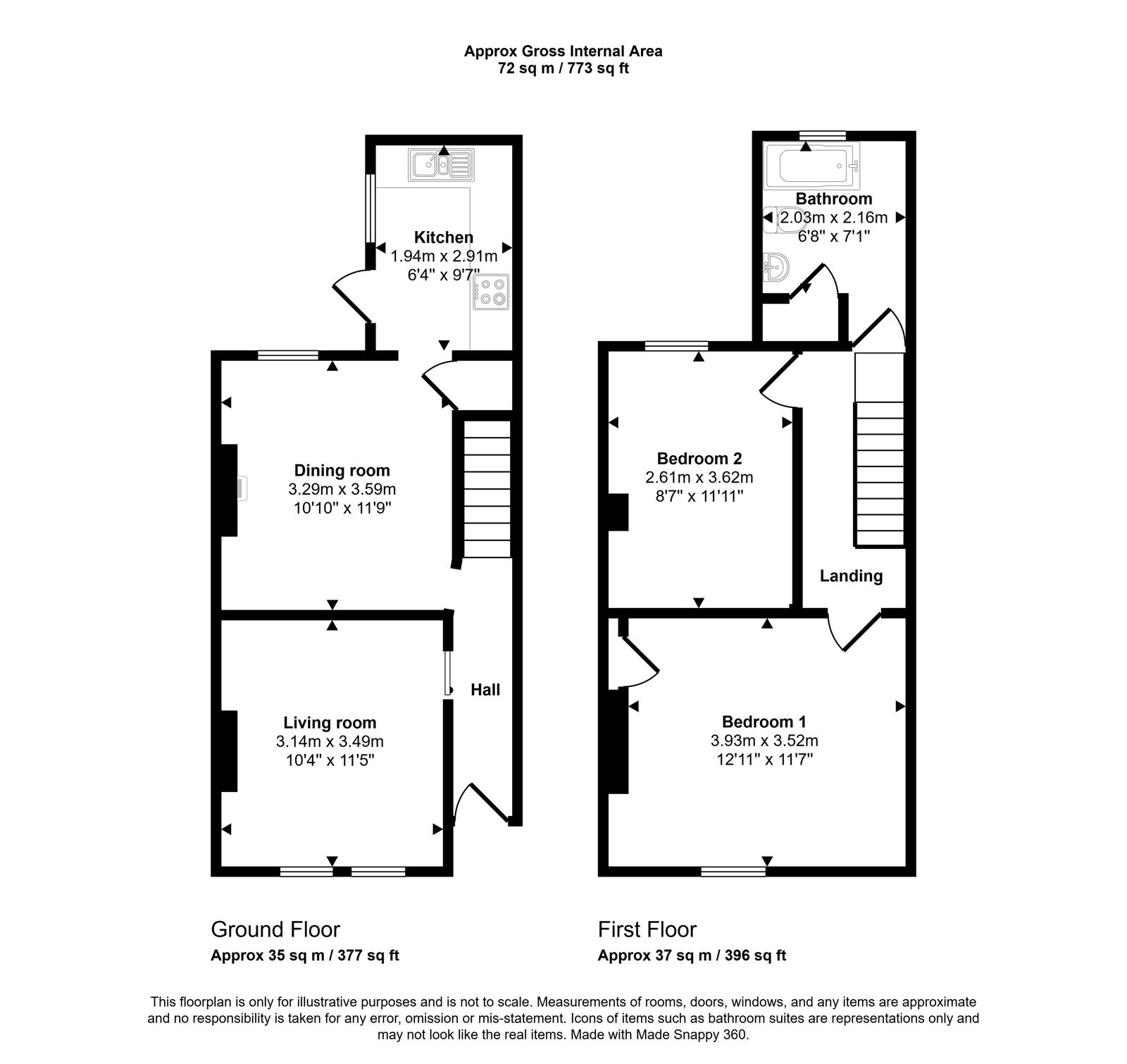 21, Church Road, Ashford floorplan