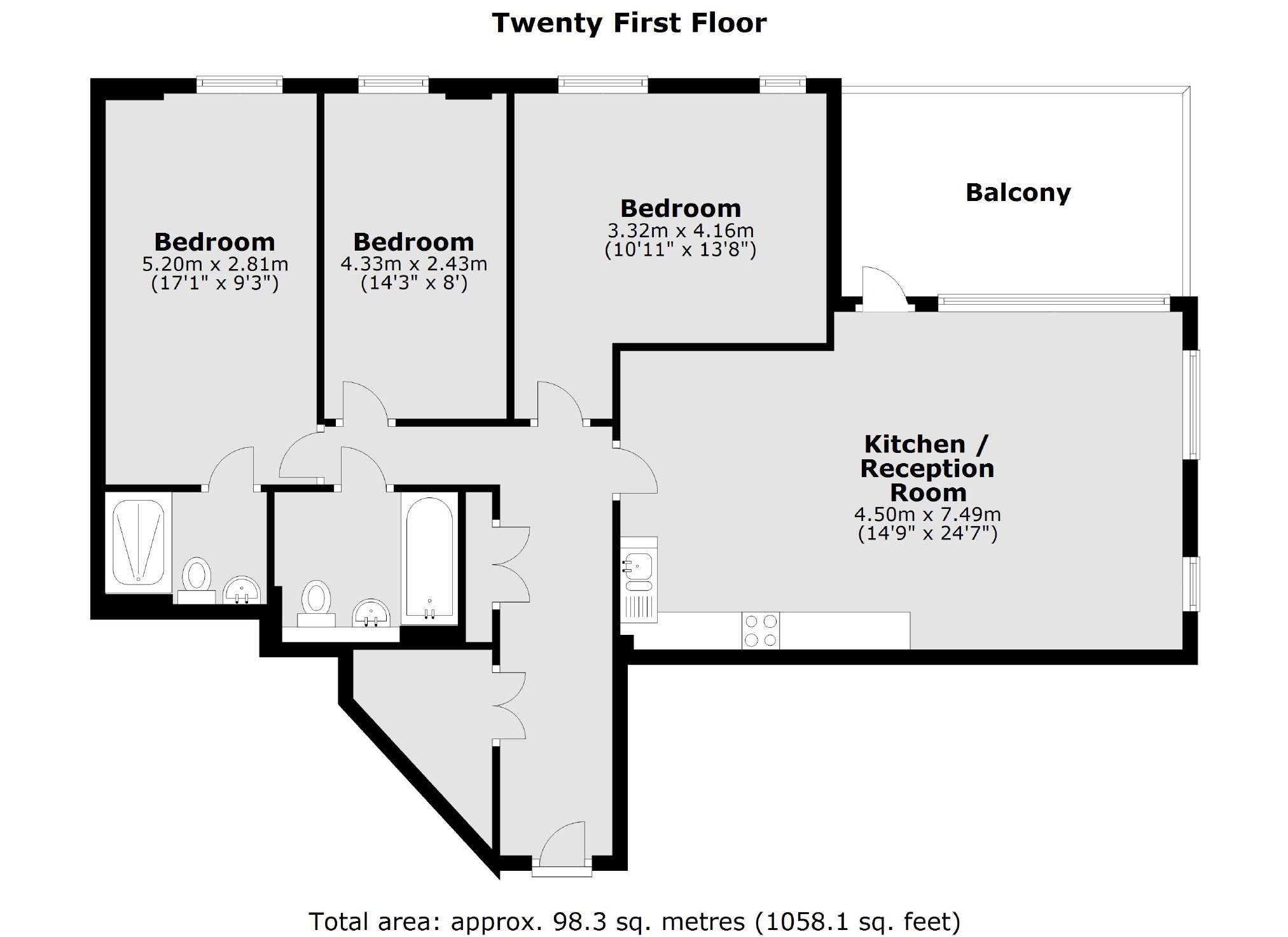 Lakeside Drive, Park Royal, London NW10, 3 bedroom flat to rent
