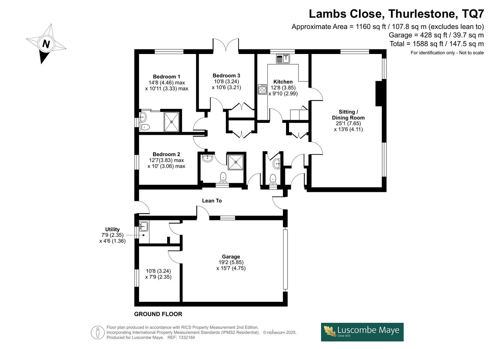 8, Lambs Close, Kingsbridge floorplan