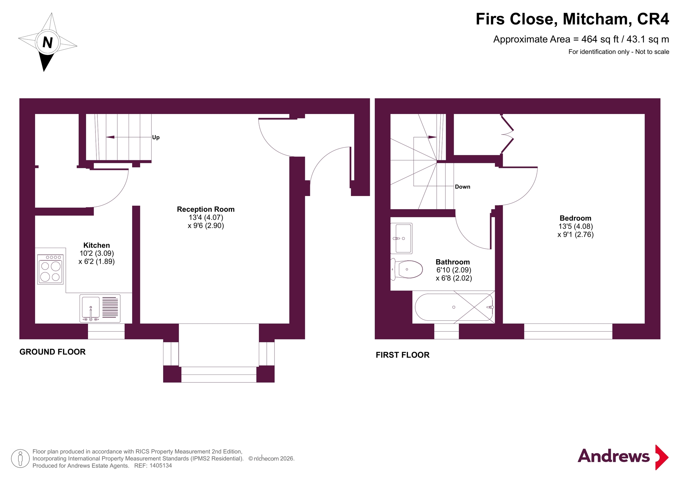 1, Firs Close, Mitcham floorplan