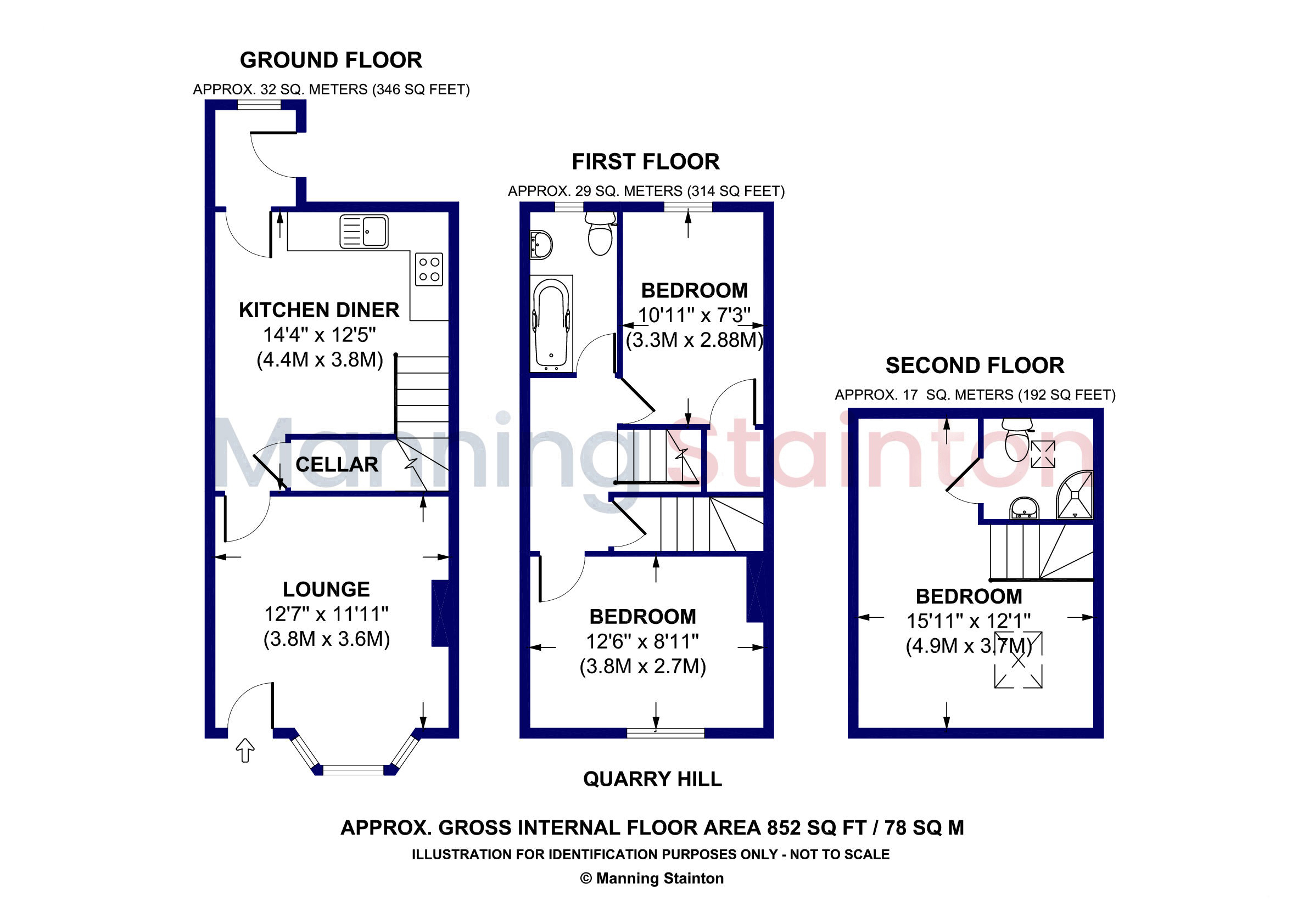 14, Quarry Hill, Leeds floorplan