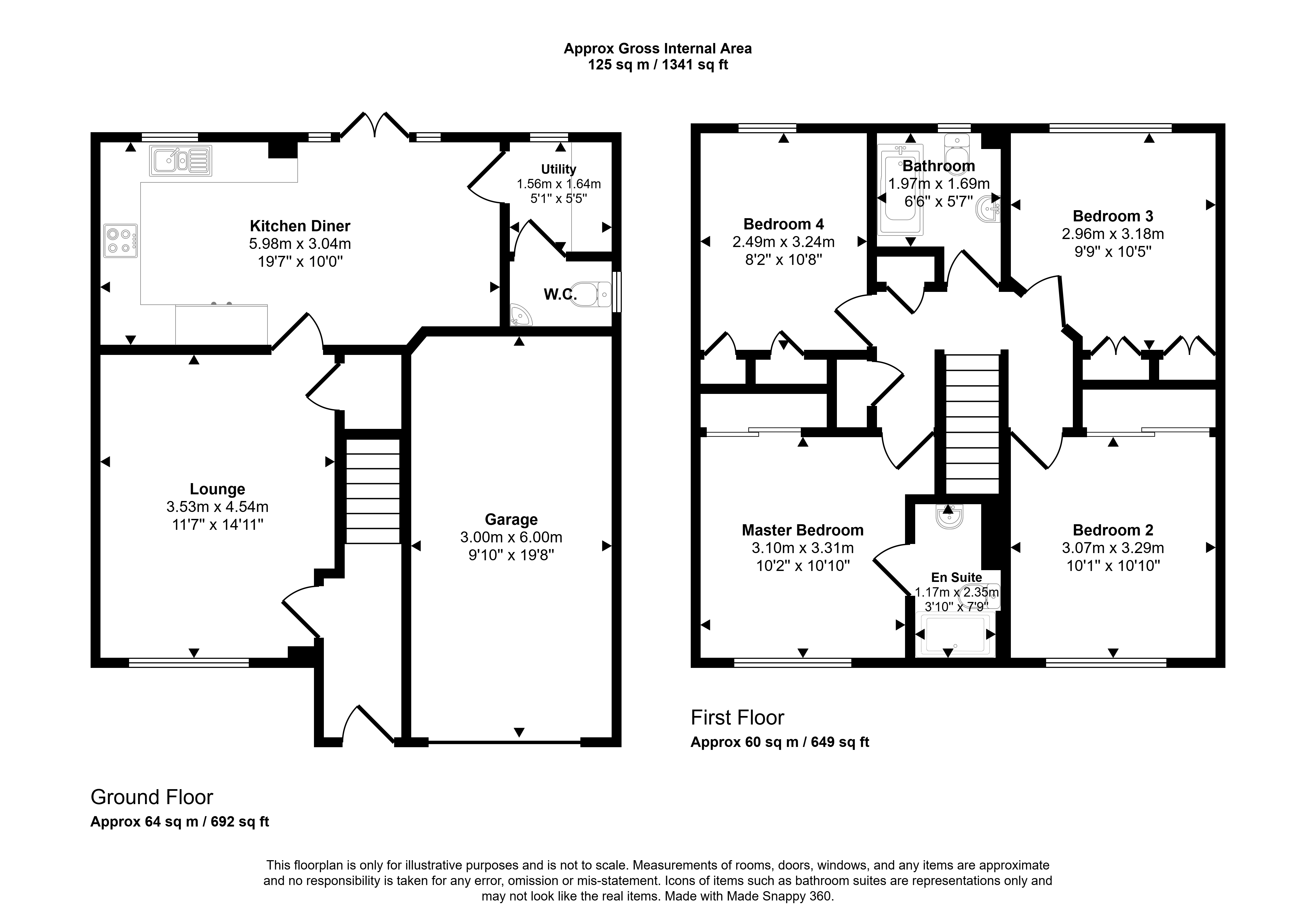 13, Octavia Drive, Hartlepool floorplan
