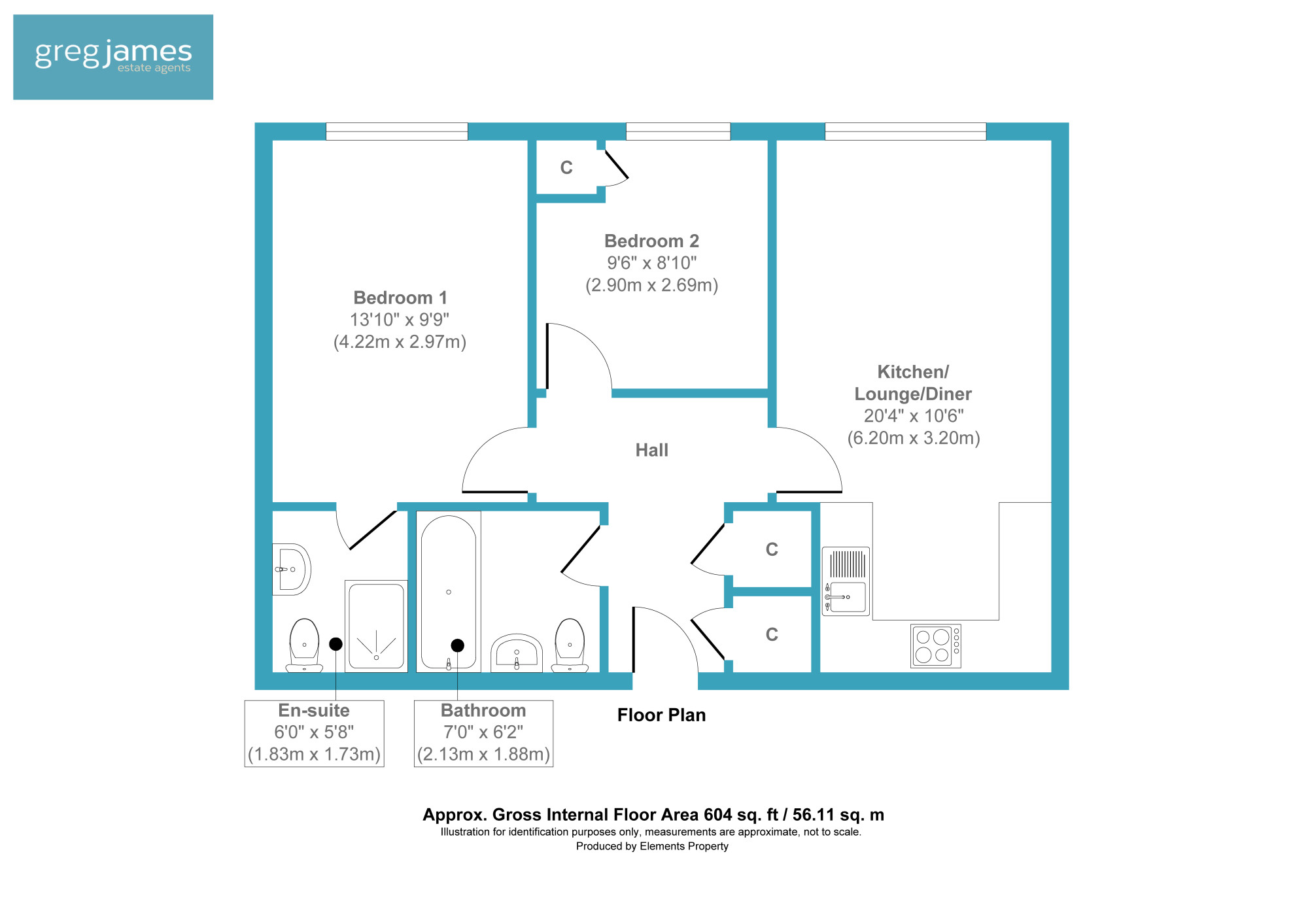 8, Bedford Court, Farnborough floorplan