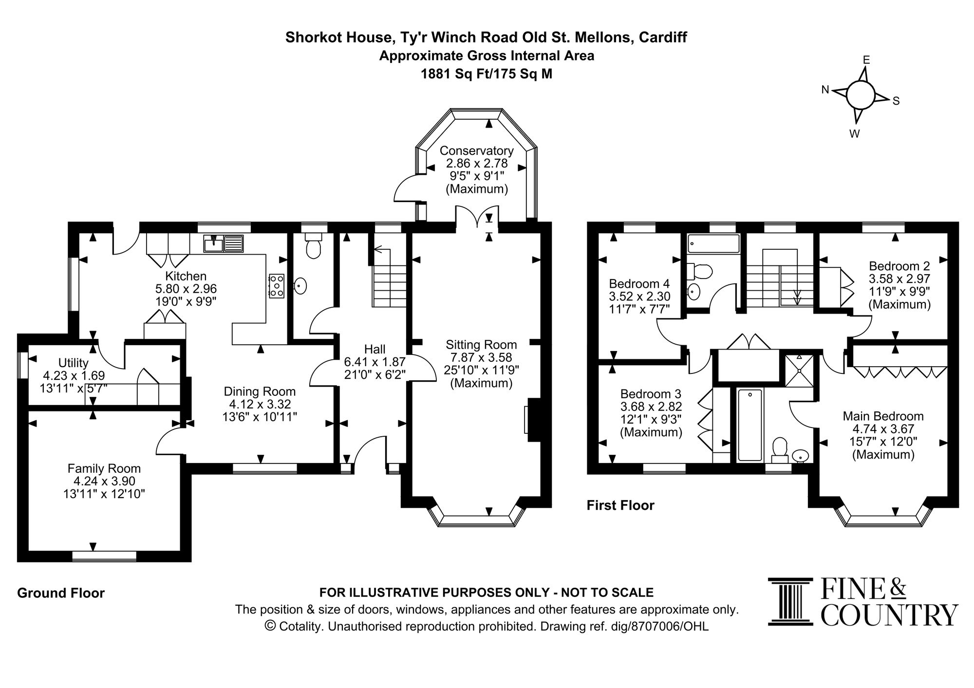 Shorkot House Ty'r Winch Road, Cardiff floorplan