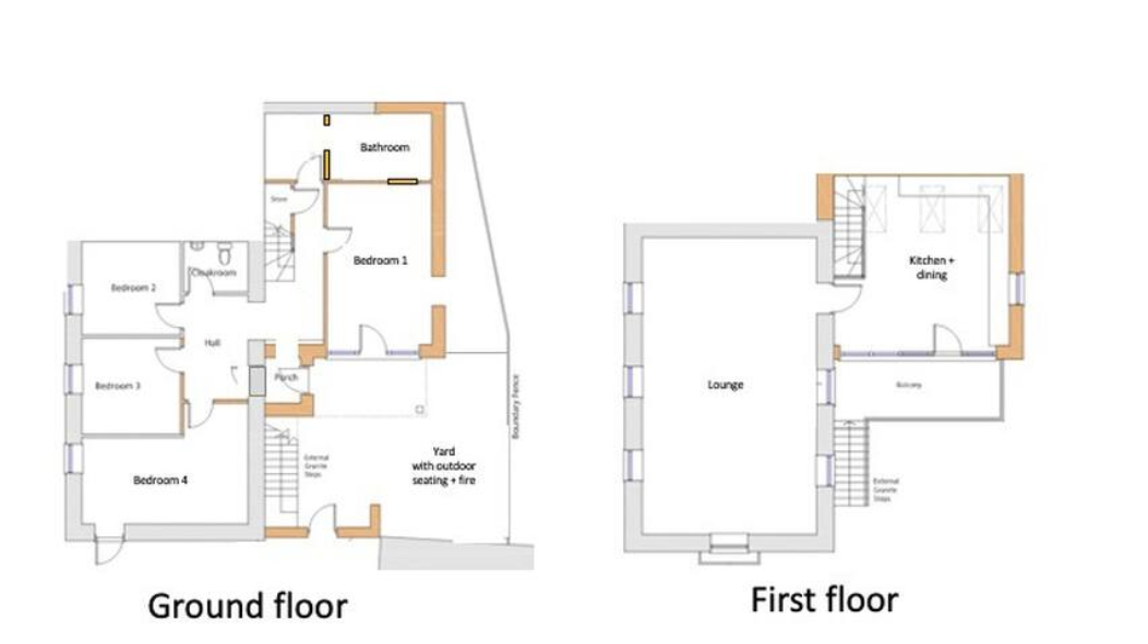 The Old Potato Barn,, Trebarvah, Penzance floorplan