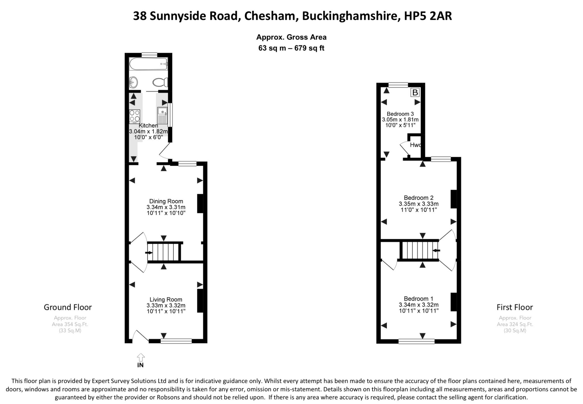 3 Bedrooms Terraced house for sale in Sunnyside Road, Chesham HP5