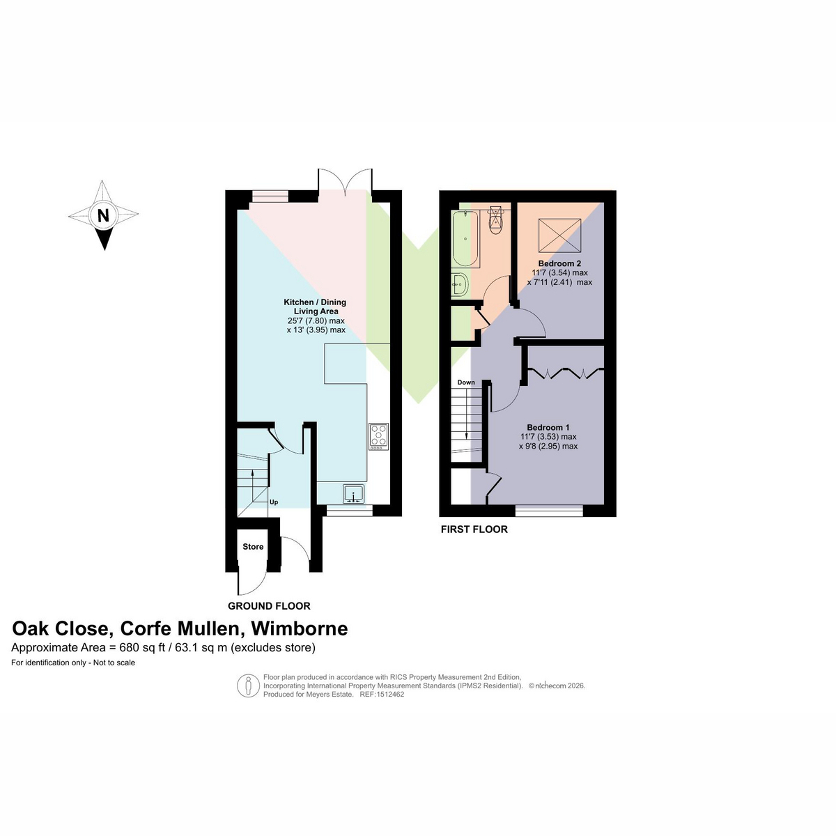 15, Oak Close, Corfe Mullen floorplan