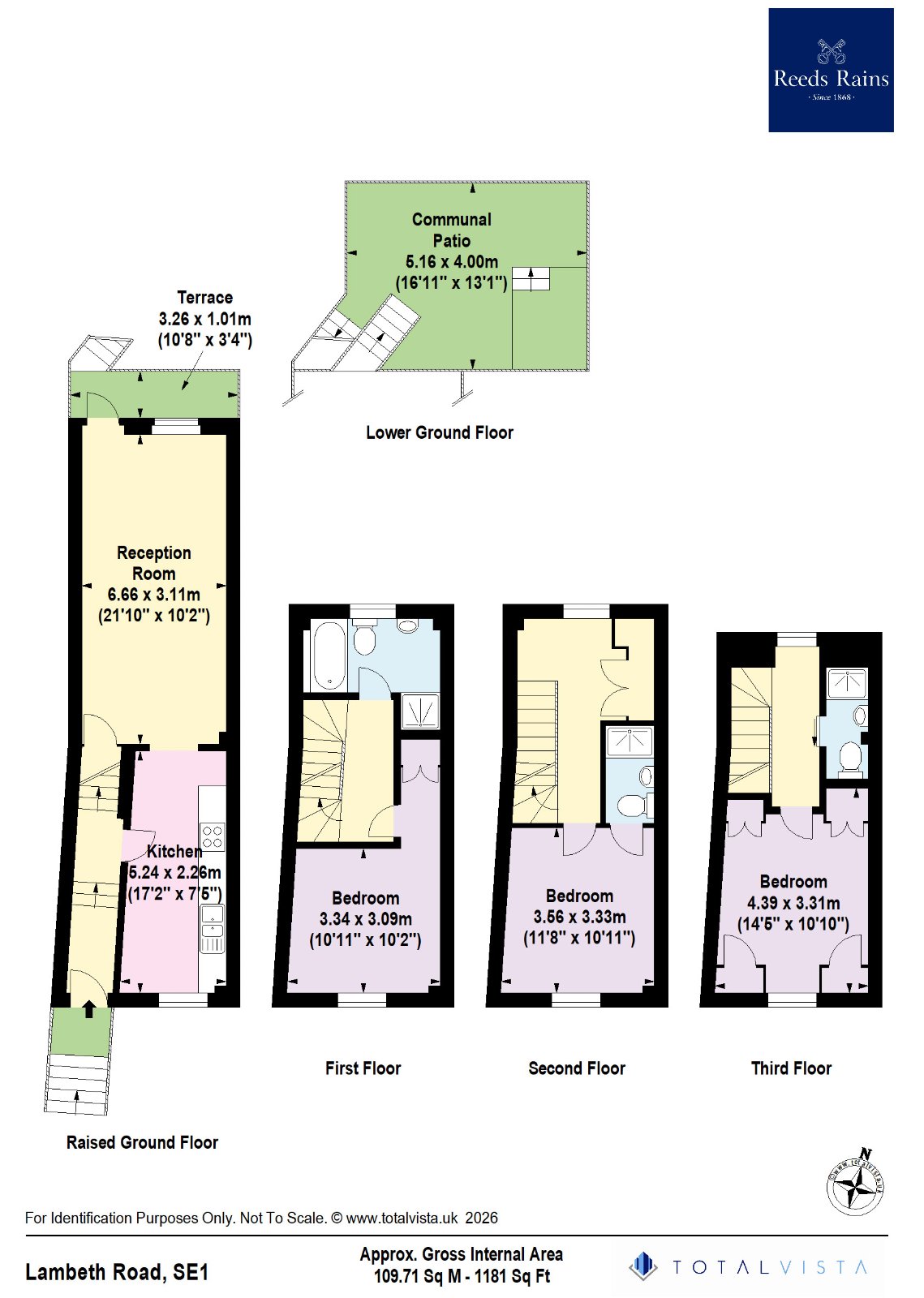 108, Lambeth Road, London floorplan