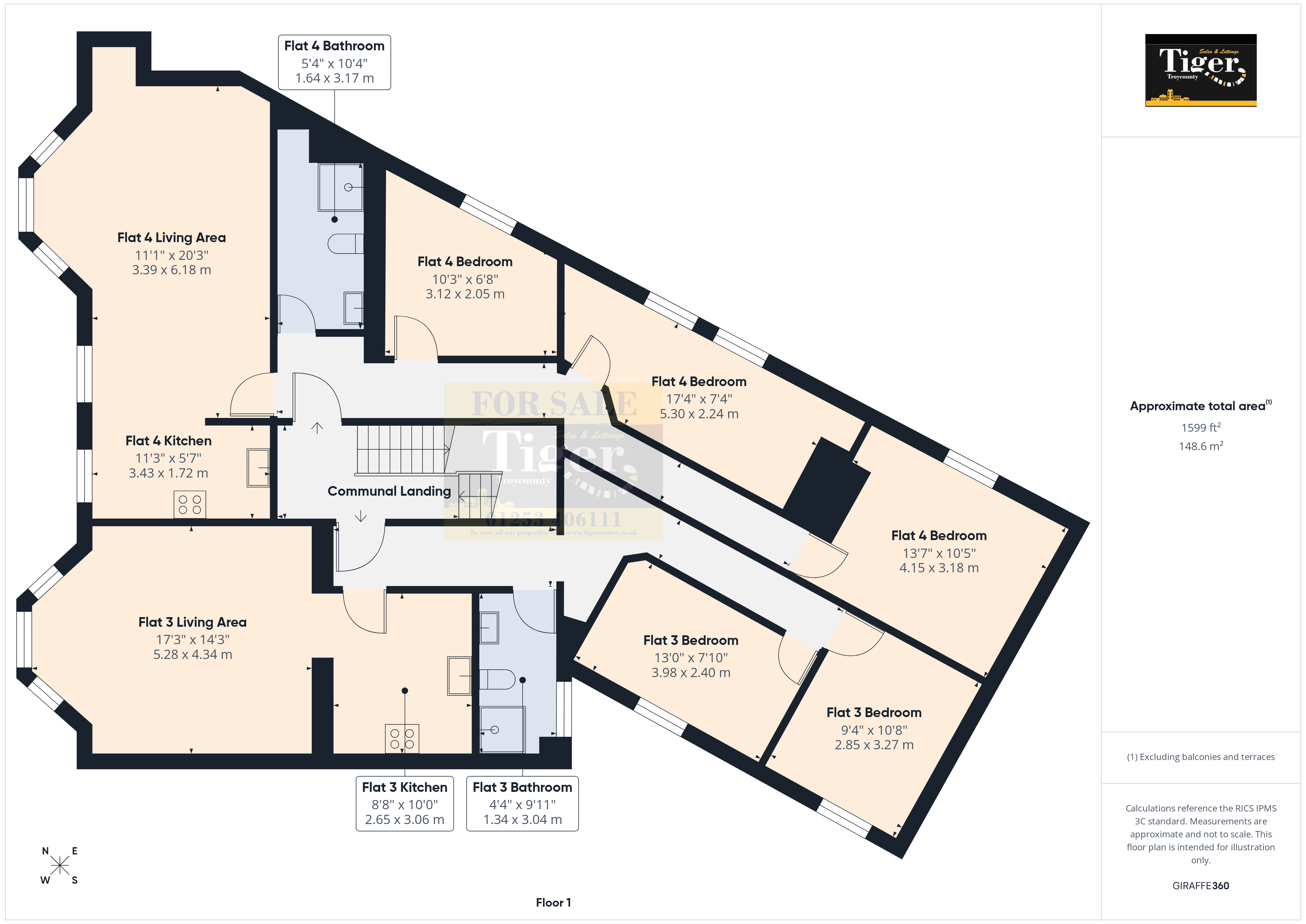 Flat 2, 2-3, Lansdowne Place, Blackpool floorplan