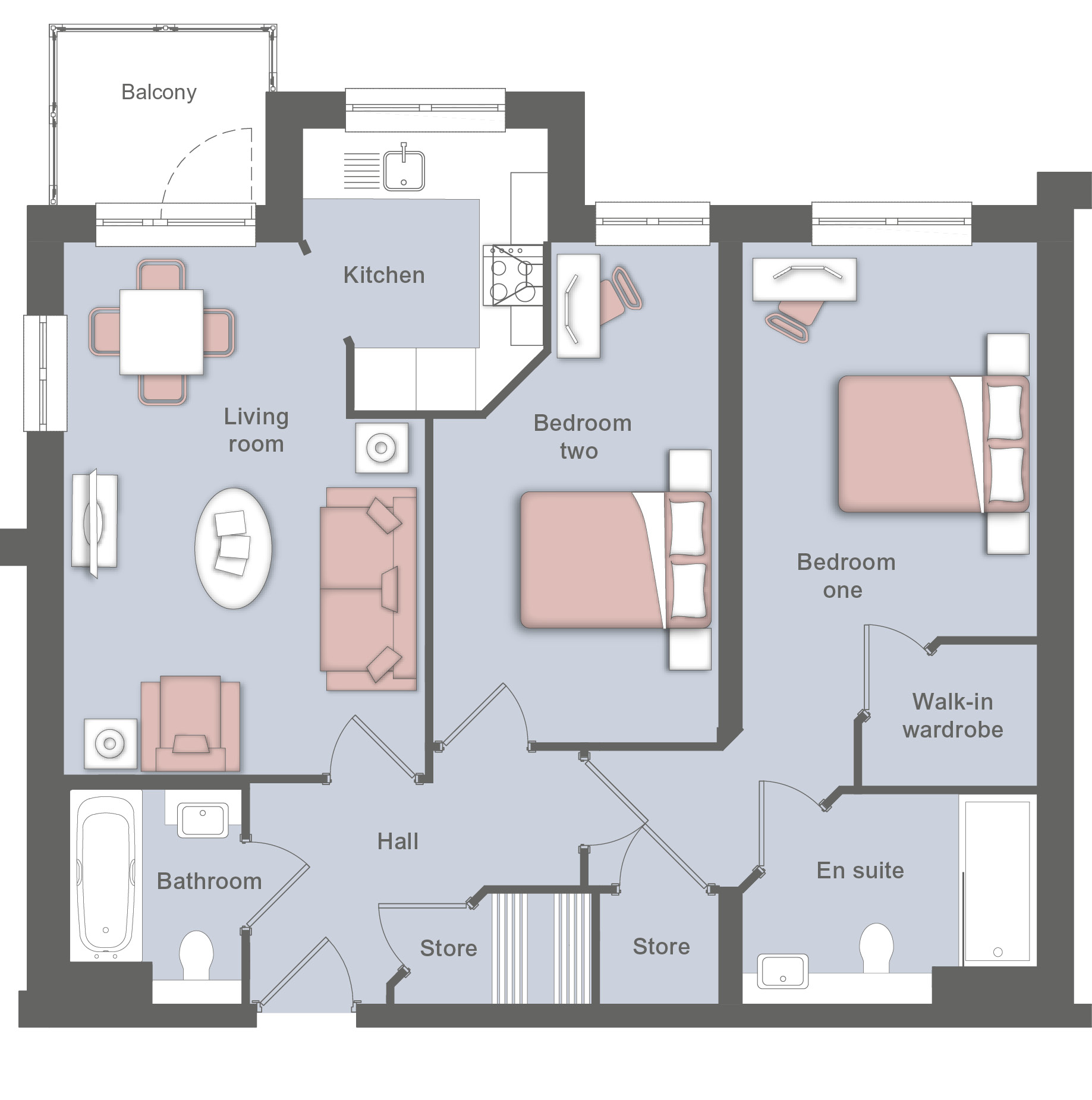 Apartment 8 - Atterbury Lodge, 1, Robert Peel Close, Buckinghamshire floorplan