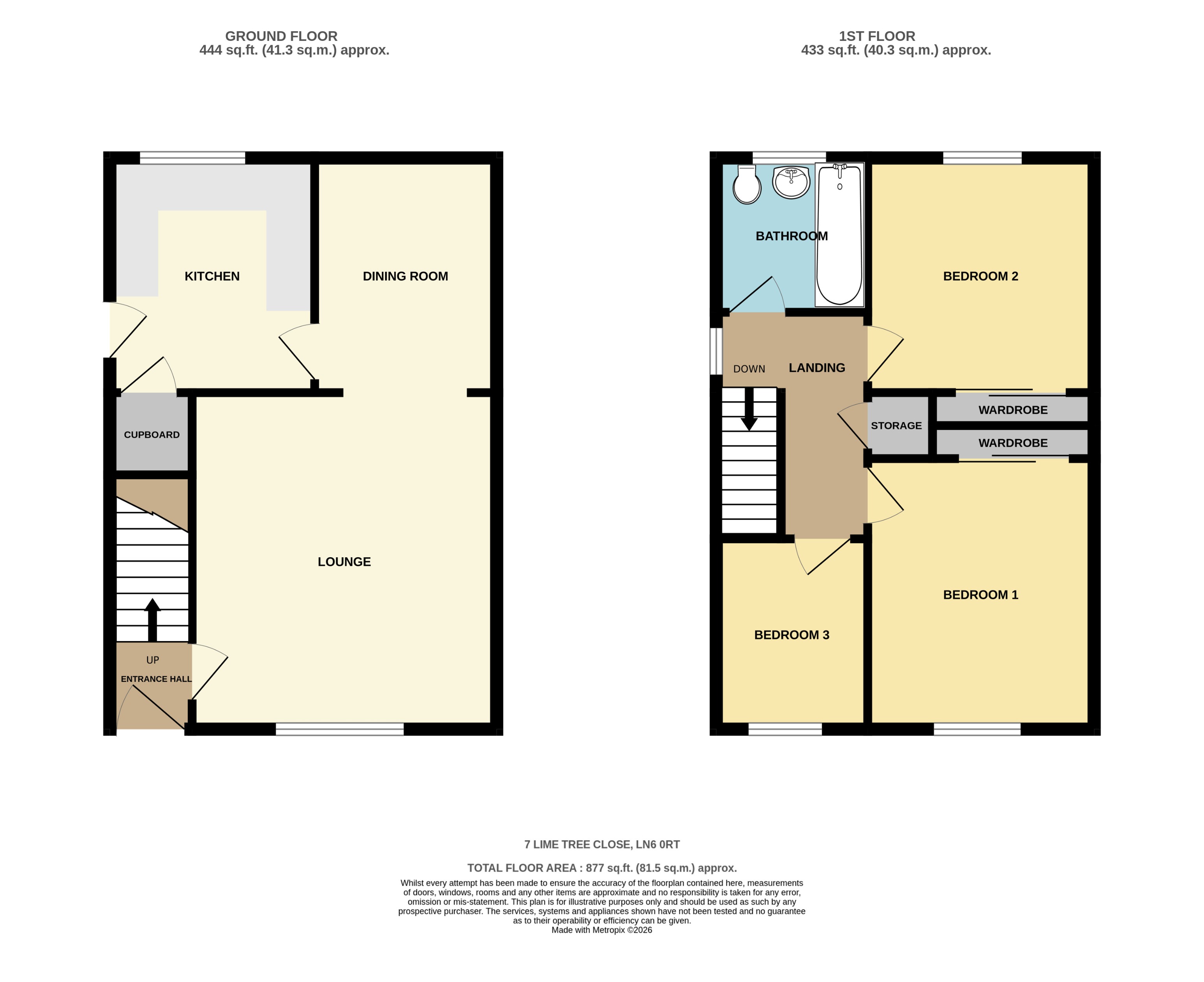 7, Lime Tree Close, Lincoln floorplan