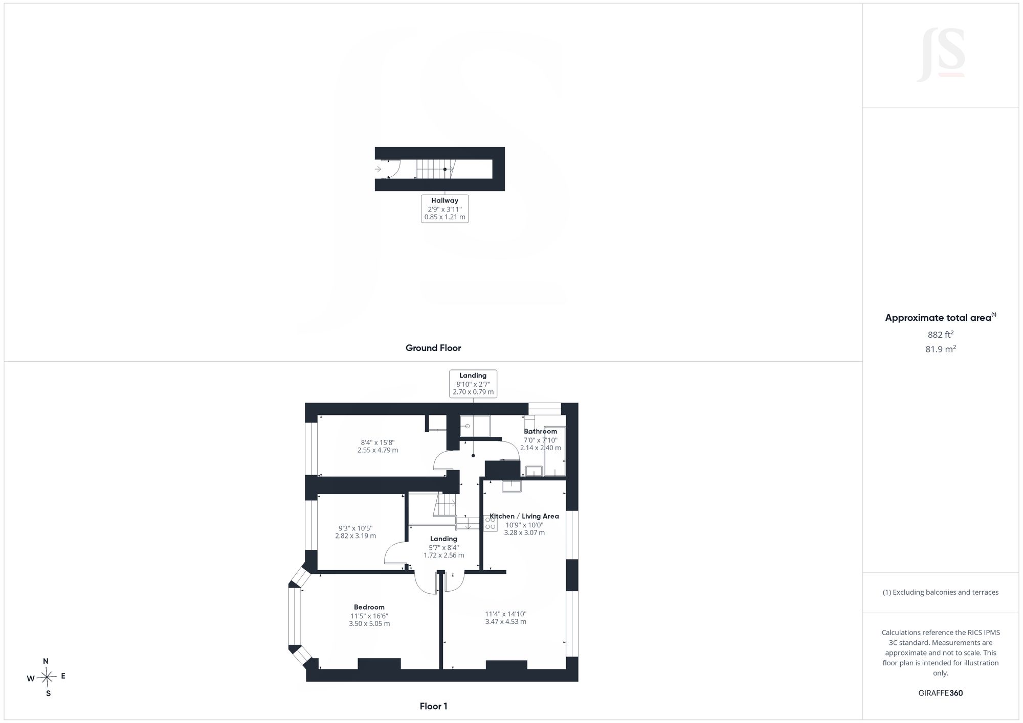 Flat 2, 4 Wallace Avenue, Worthing floorplan