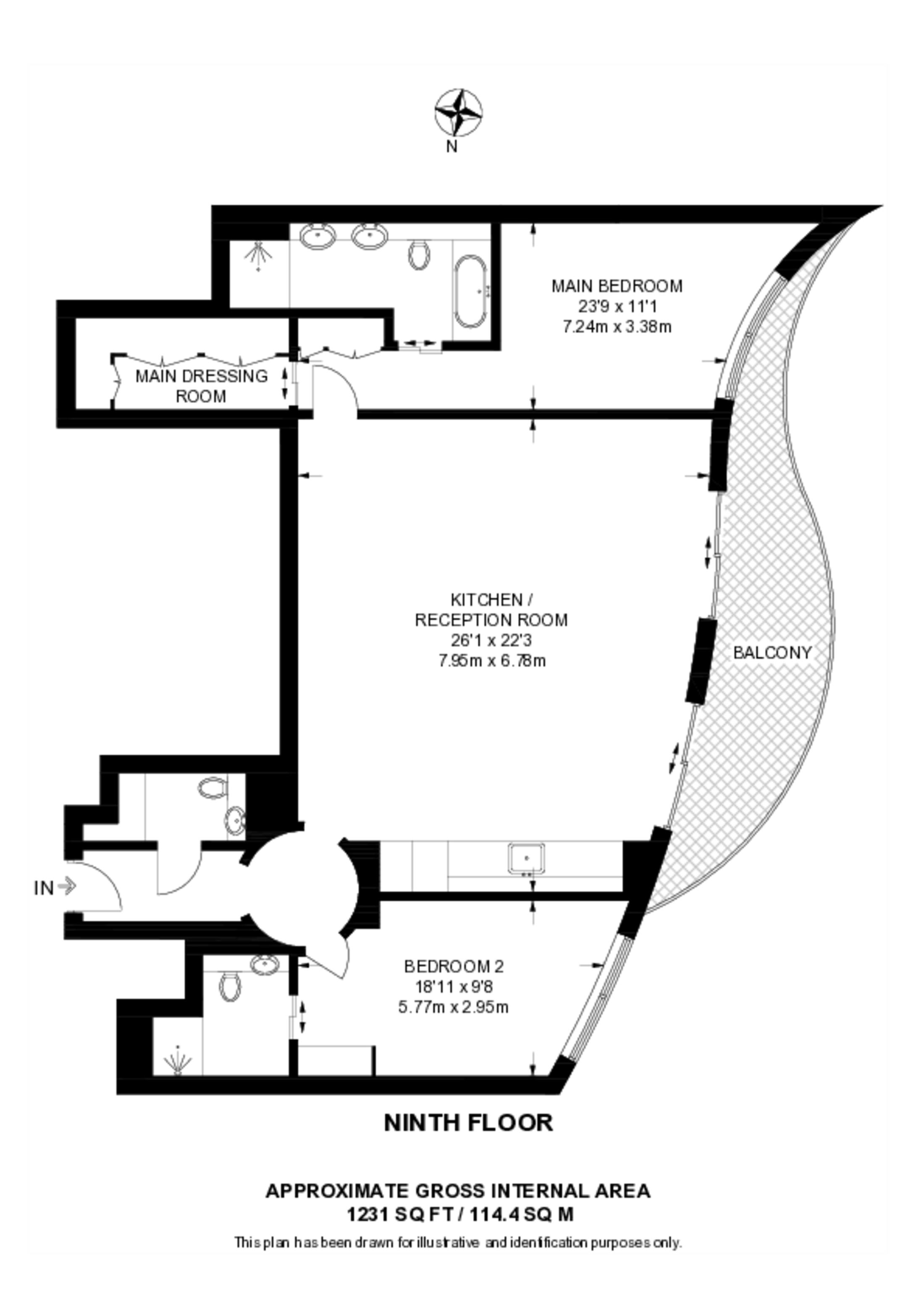 Riverwalk, Pimlico floorplan