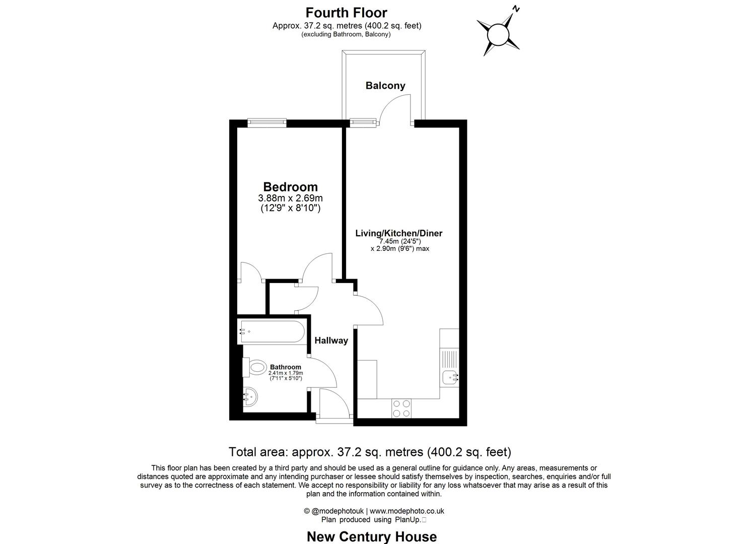 404 New Century House, 8, Jude Street, London floorplan